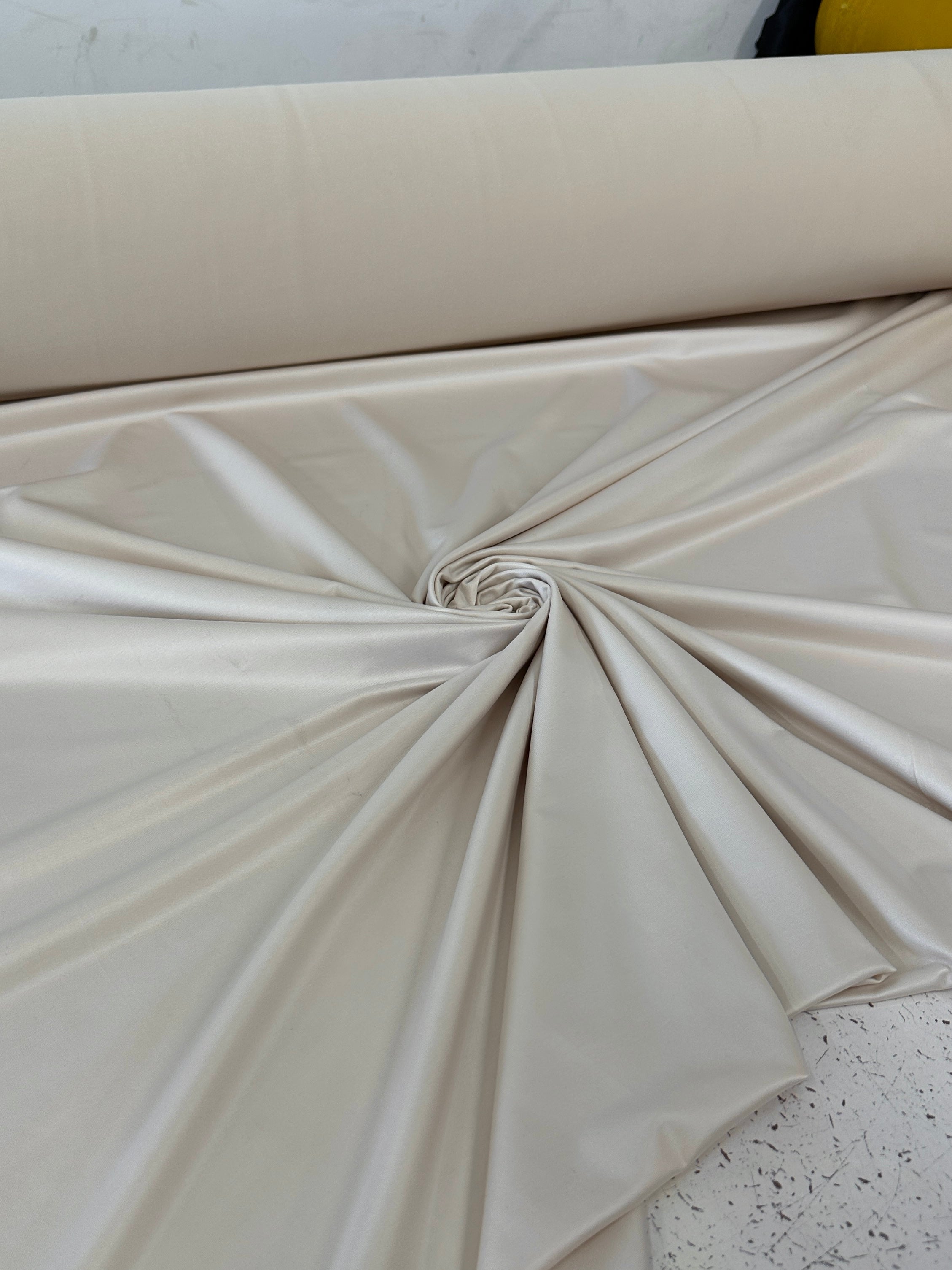 beige all way Stretch Faux Leather, cream color all way stretch leather, shiny faux leather, light brown all way stretch faux leather for woman, faux leather for costumes, faux leather for home decor, 2 way stretch faux leather, leather for blazers, cheap leather, discounted leather, leather on sale