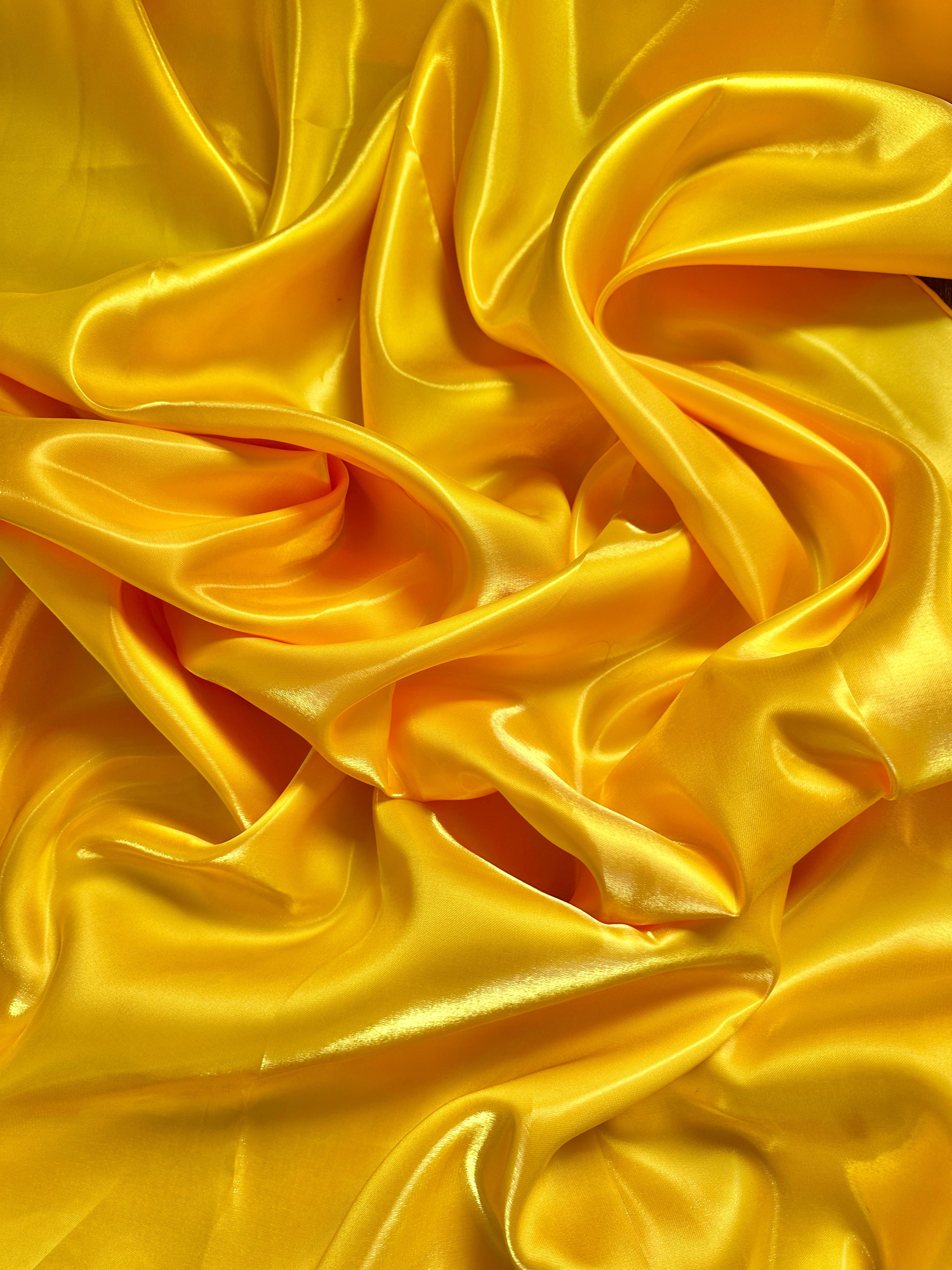 Yellow Liquid Bridal Satin, Luxury Silky Satin, Liquid Bridal Satin, Silky Satin, Premium Stretch Bridal Satin, Satin for Bride, Satin for Women, Satin in Low Price, Cheap Satin, Satin on Sale