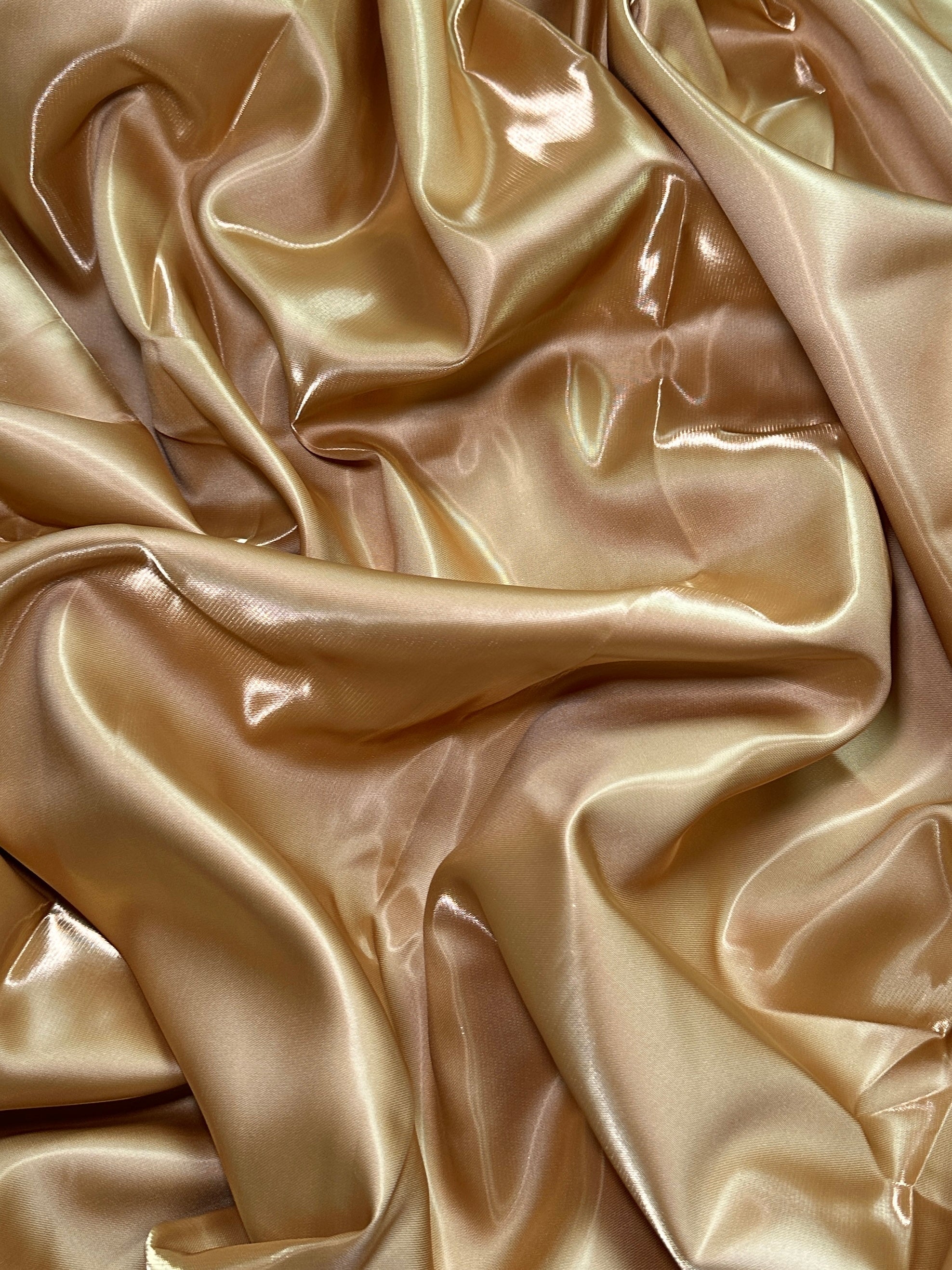 Gold Liquid Bridal Satin, Fabric Store, Sewing Store, Cheap Fabric Store, Kiki Textiles, Textile by the Yard