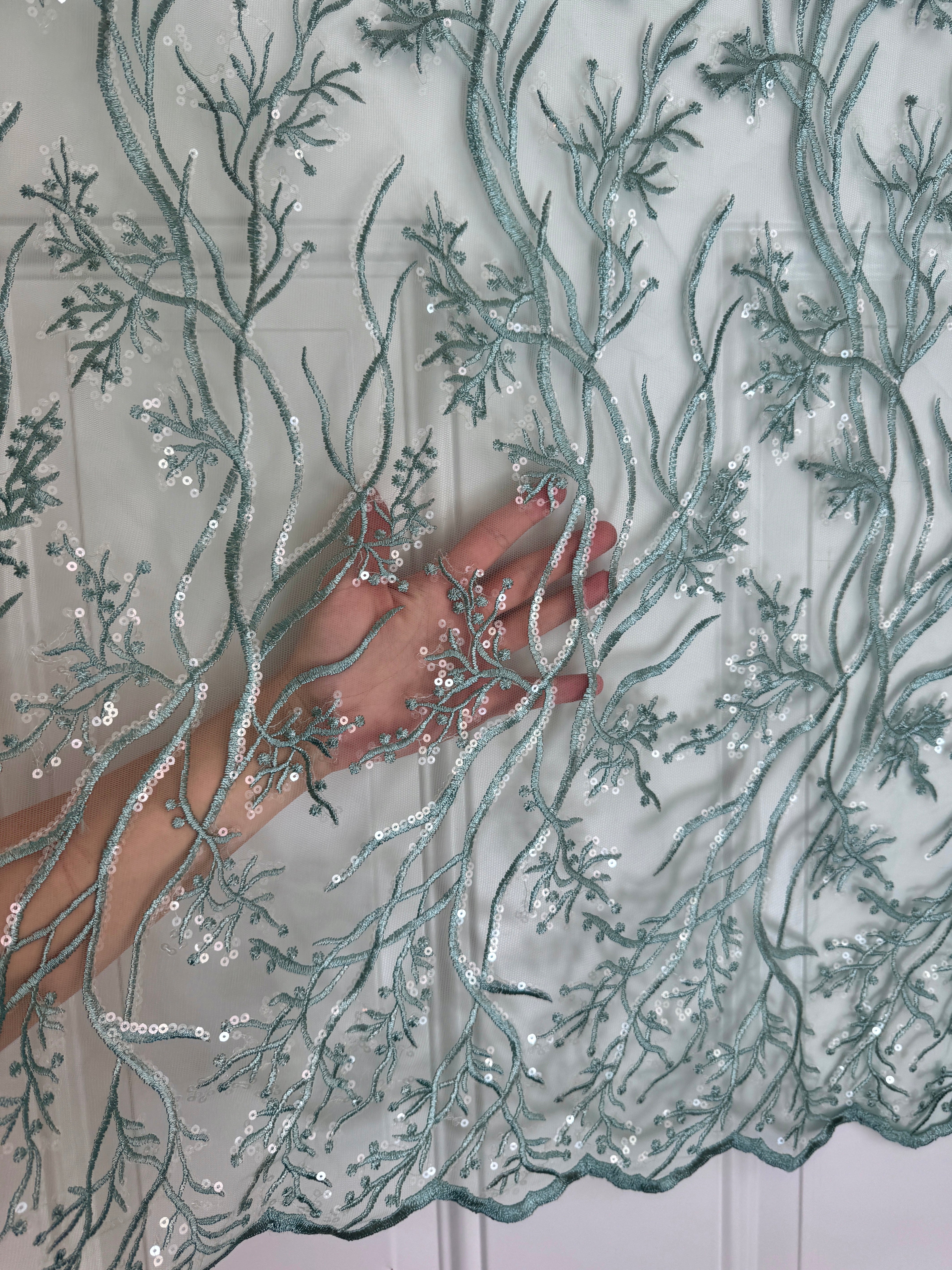 Mint Embroidered Branch Lace, green Embroidered Branch Lace, light green Embroidered Branch Lace, dark green Embroidered Branch Lace, Embroidered Branch Lace for woman, Embroidered Branch Lace for bride, Embroidered Branch Lace on discount