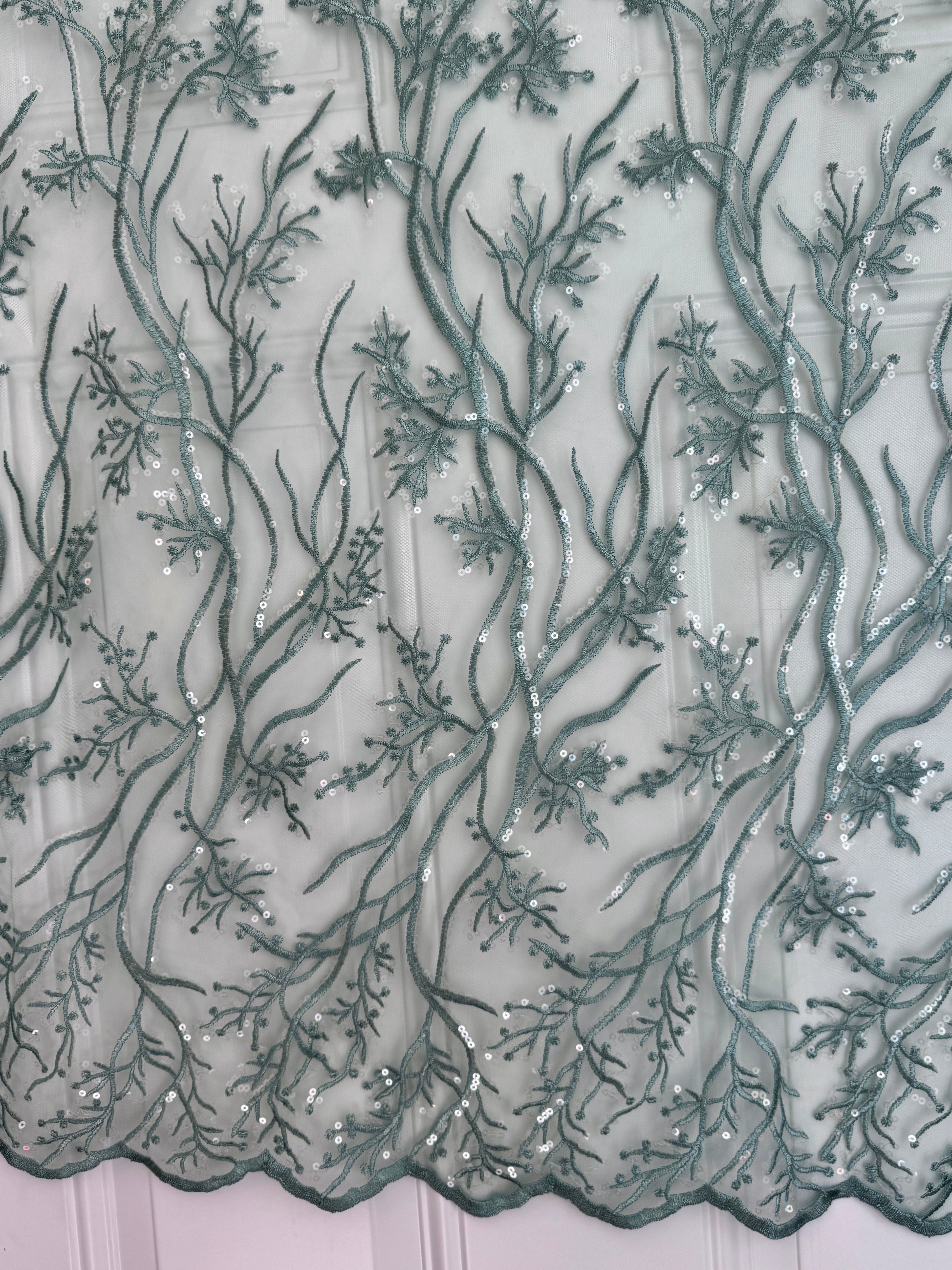 Mint Embroidered Branch Lace, green Embroidered Branch Lace, light green Embroidered Branch Lace, dark green Embroidered Branch Lace, Embroidered Branch Lace for woman, Embroidered Branch Lace for bride, Embroidered Branch Lace on discount