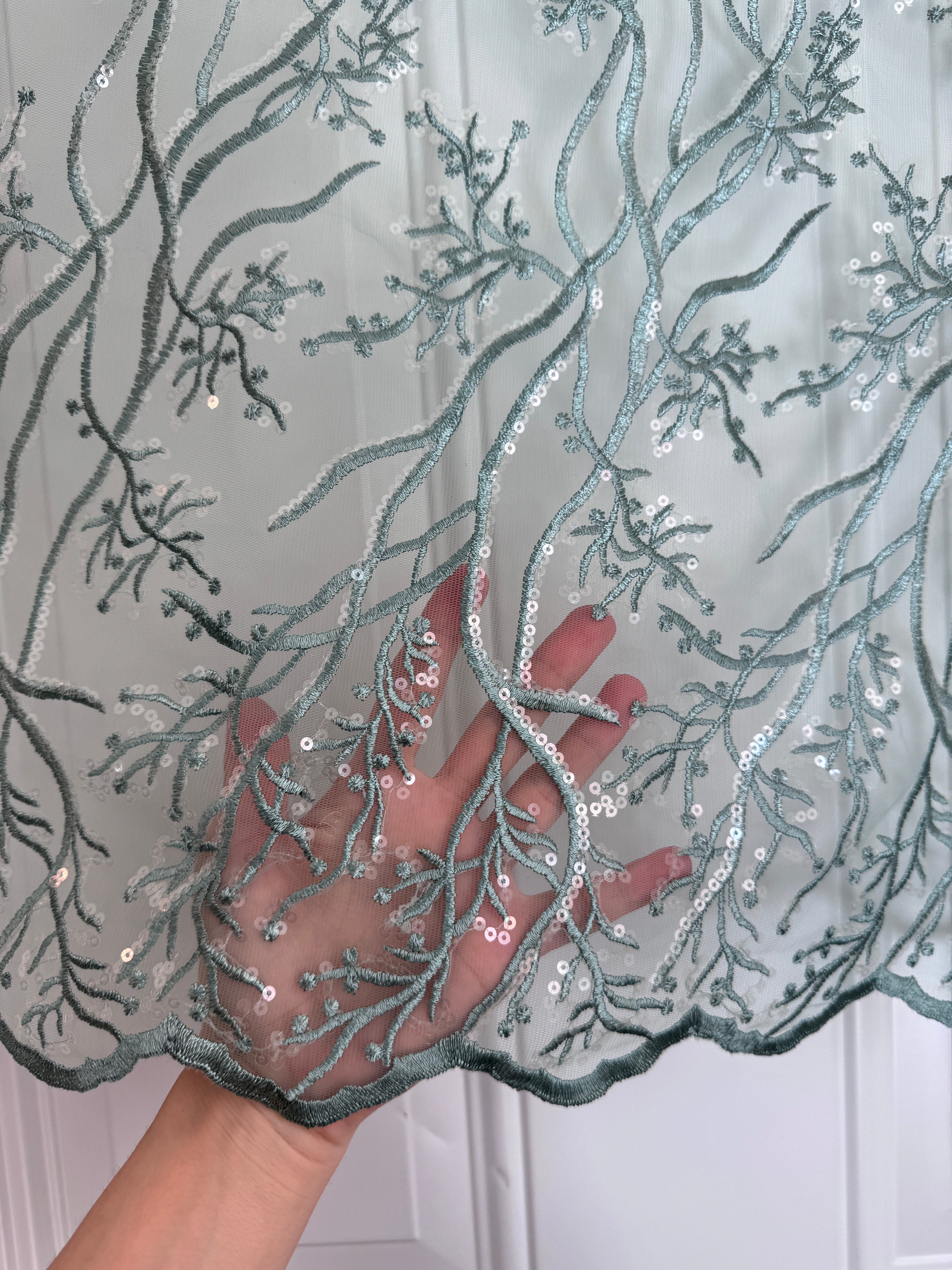 Mint Embroidered Branch Lace, green Embroidered Branch Lace, light green Embroidered Branch Lace, dark green Embroidered Branch Lace, Embroidered Branch Lace for woman, Embroidered Branch Lace for bride, Embroidered Branch Lace on discount
