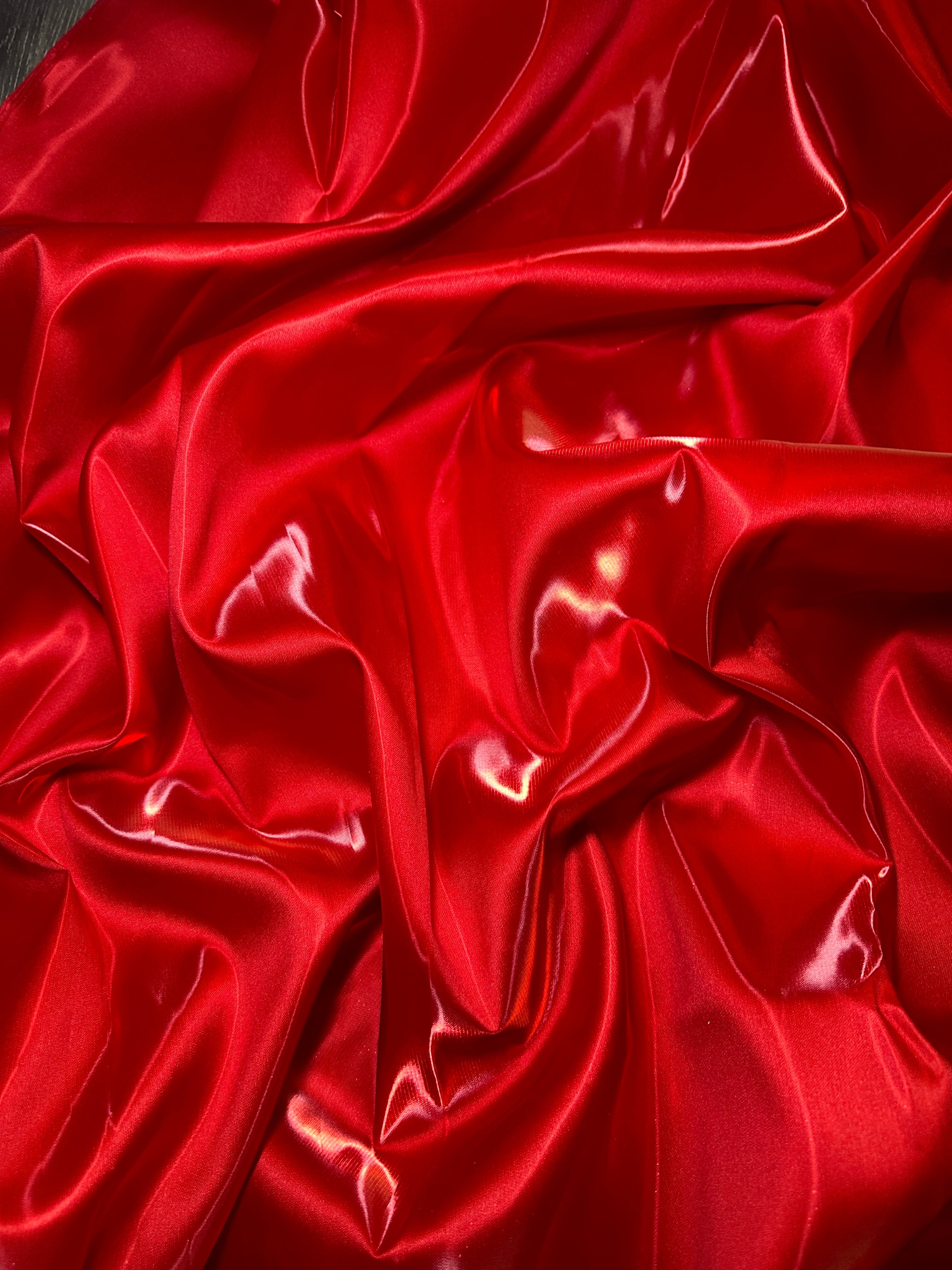 Red Liquid Bridal Satin, Fabric Store, Sewing Store, Cheap Fabric Store, Kiki Textiles, Textile by the Yard