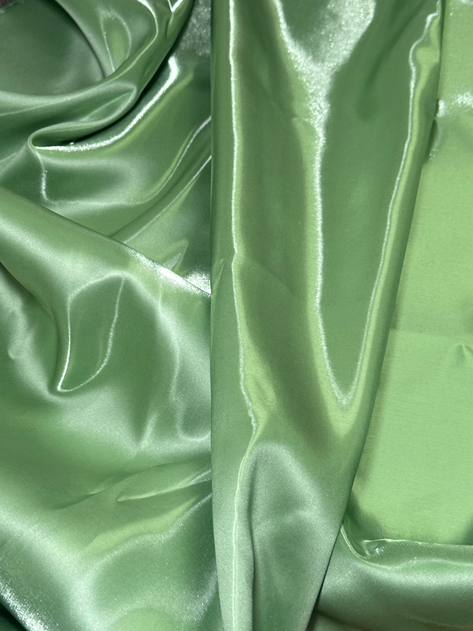 Sage Green Liquid Bridal Satin, Luxury Silky Satin, Liquid Bridal Satin, Silky Satin, Premium Stretch Bridal Satin, Satin for Bride, Satin for Women, Satin in Low Price, Cheap Satin, Satin on Sale