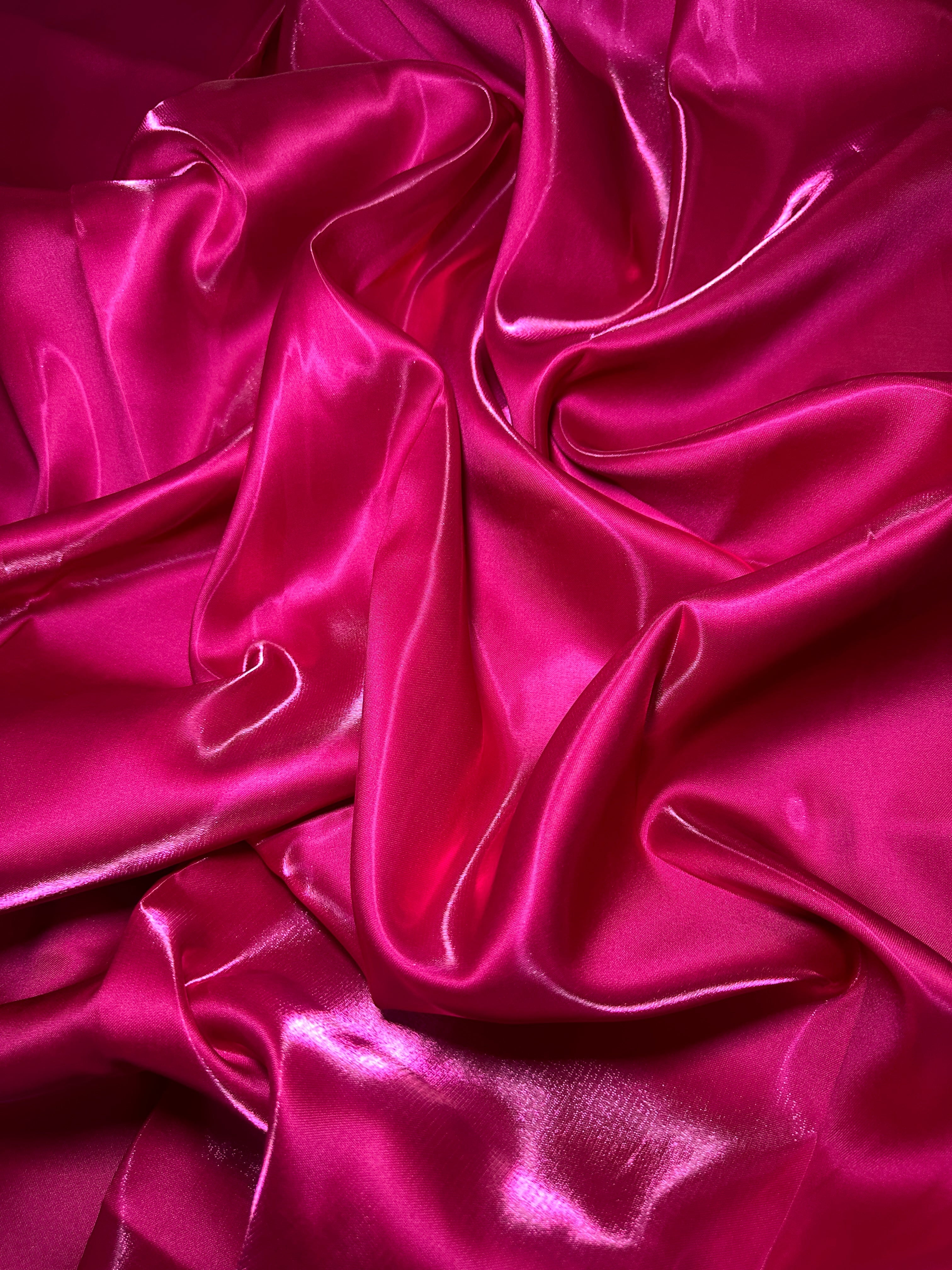 Fuchsia Liquid Satin, Luxury Silky Satin, Liquid Bridal Satin, Silky Satin, Premium Stretch Bridal Satin, Satin for Bride, Satin for Women, Satin in Low Price, Cheap Satin, Satin on Sale