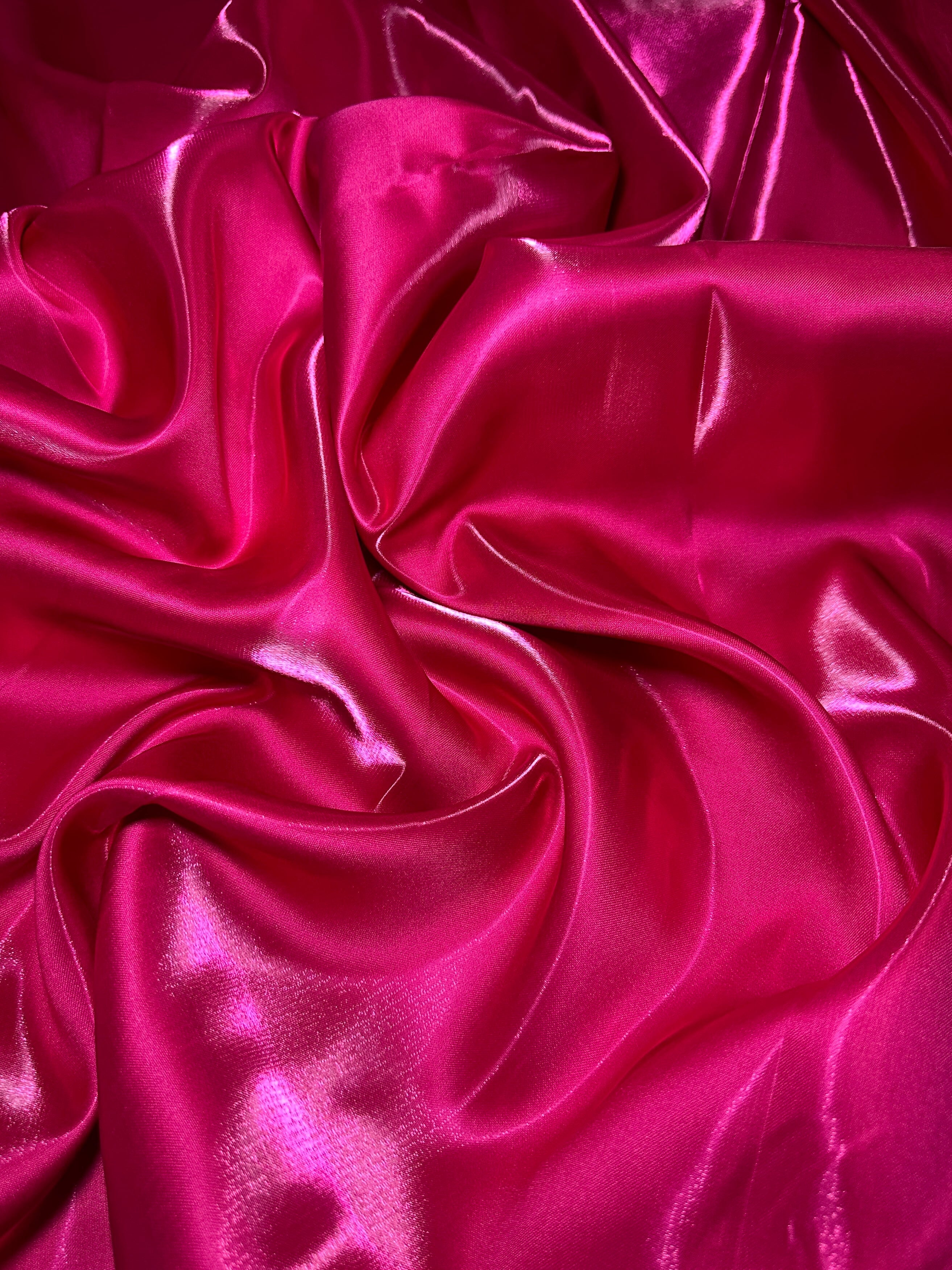 Fuchsia Liquid Bridal Satin, Fabric Store, Sewing Store, Cheap Fabric Store, Kiki Textiles, Textile by the Yard