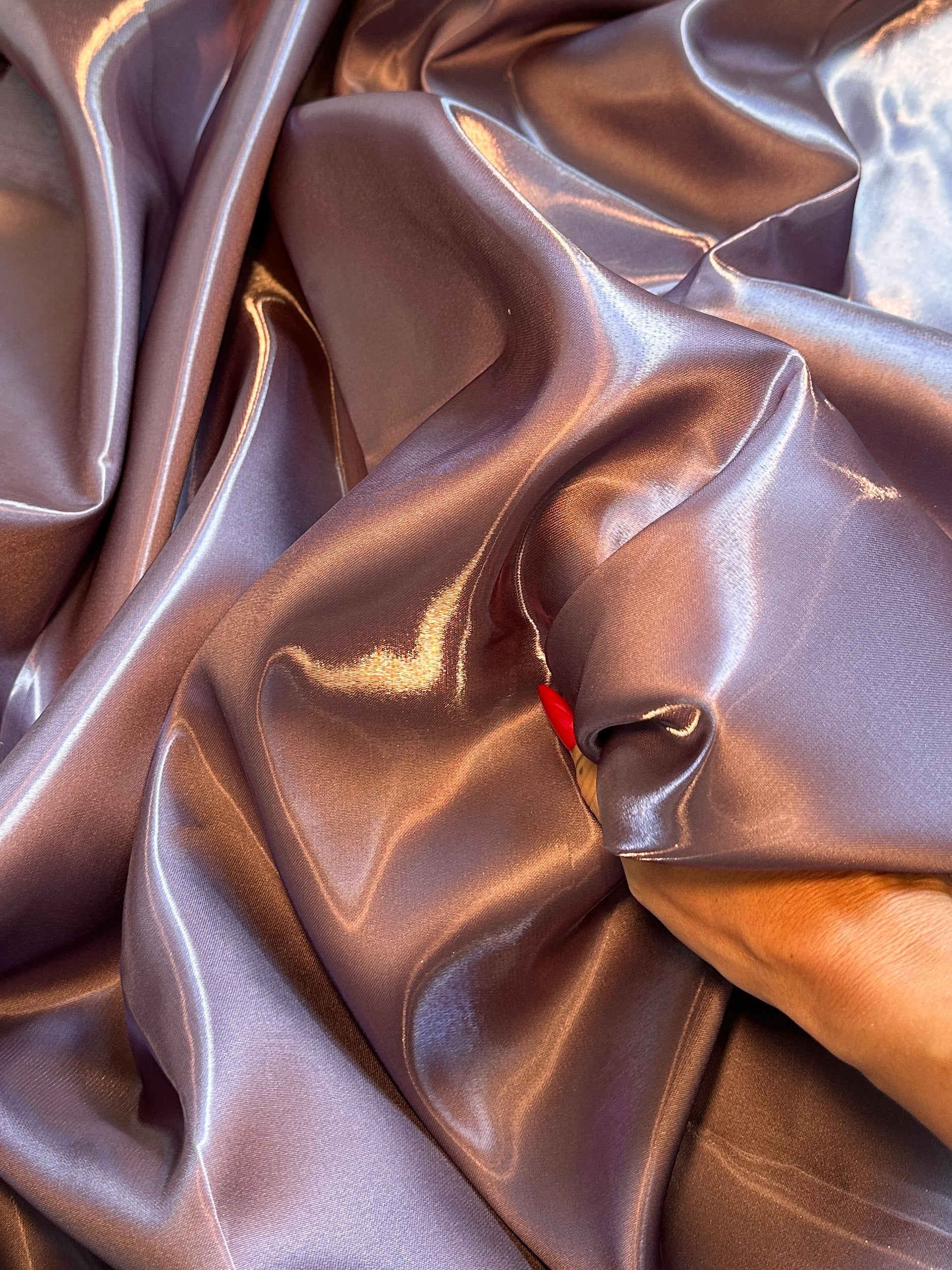 Eggplant Liquid Bridal Satin, Fabric Store, Sewing Store, Cheap Fabric Store, Kiki Textiles, Textile by the Yard