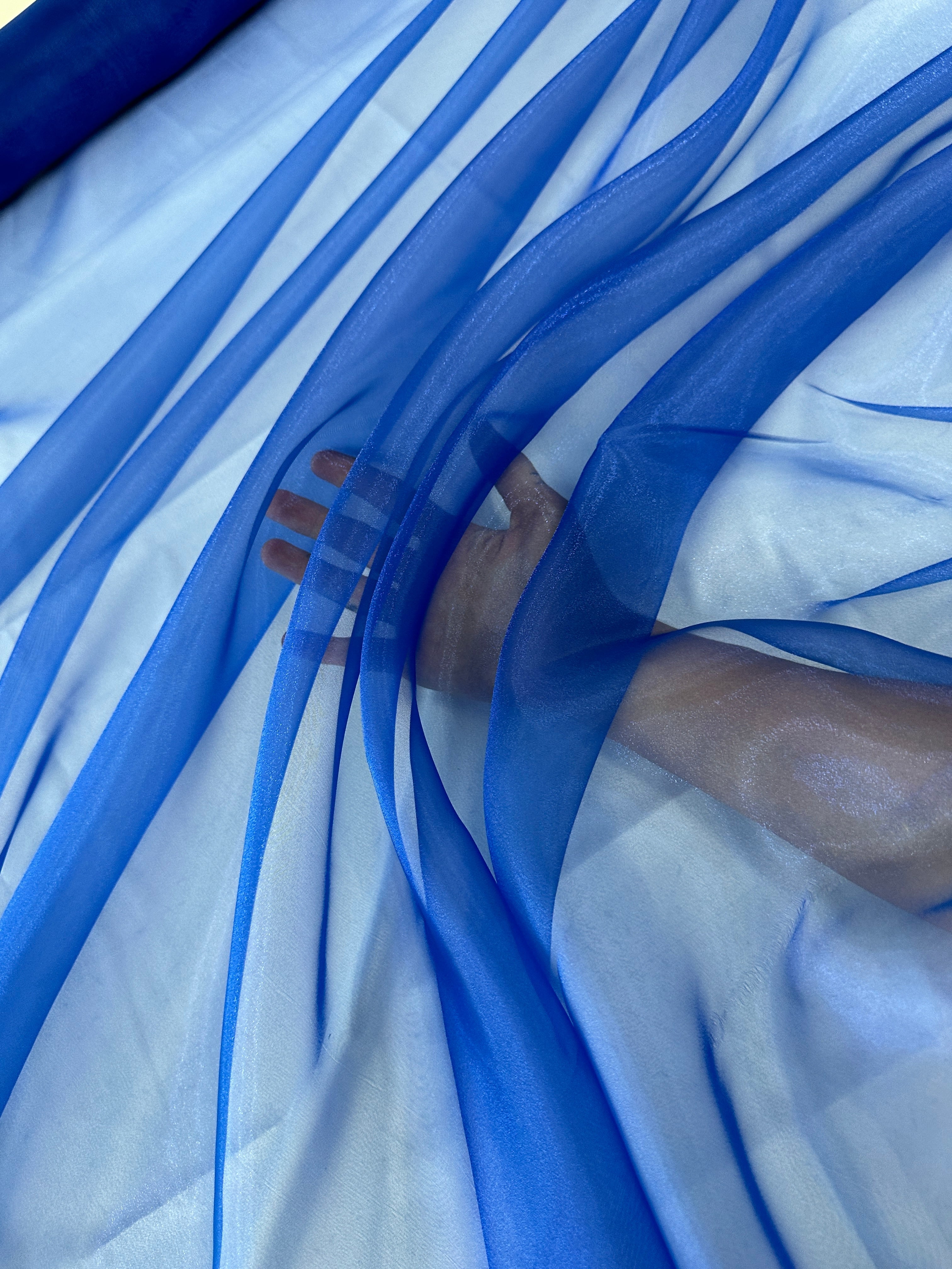 royal blue crystal chiffon, light blue crystal chiffon, baby blue crystal chiffon, dark blue crystal chiffon, crystal chiffon for woman, chiffon for bride, premium chiffon, chiffon in low price, chiffon for party wear, chiffon for gown