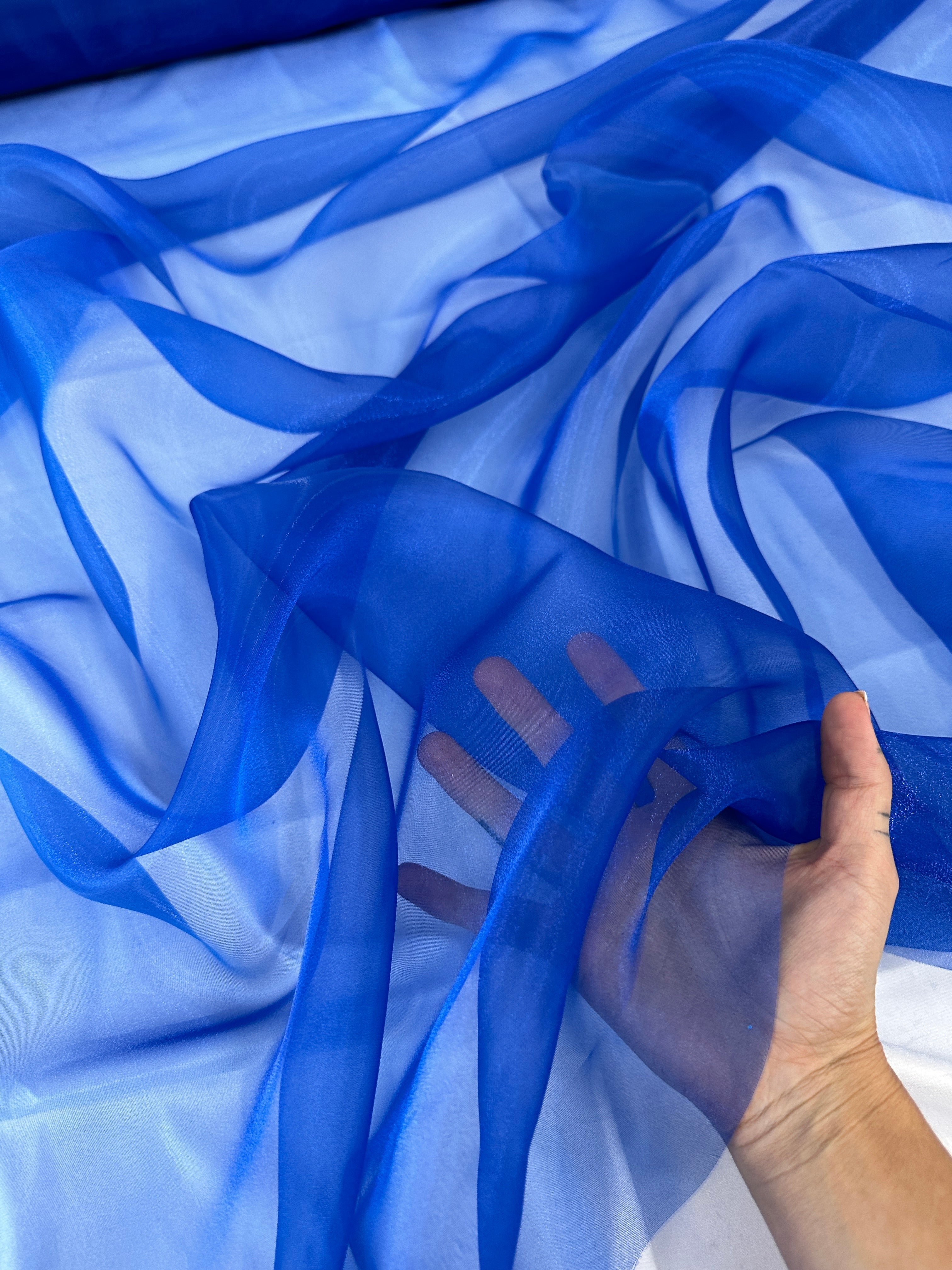 royal blue crystal chiffon, light blue crystal chiffon, baby blue crystal chiffon, dark blue crystal chiffon, crystal chiffon for woman, chiffon for bride, premium chiffon, chiffon in low price, chiffon for party wear, chiffon for gown