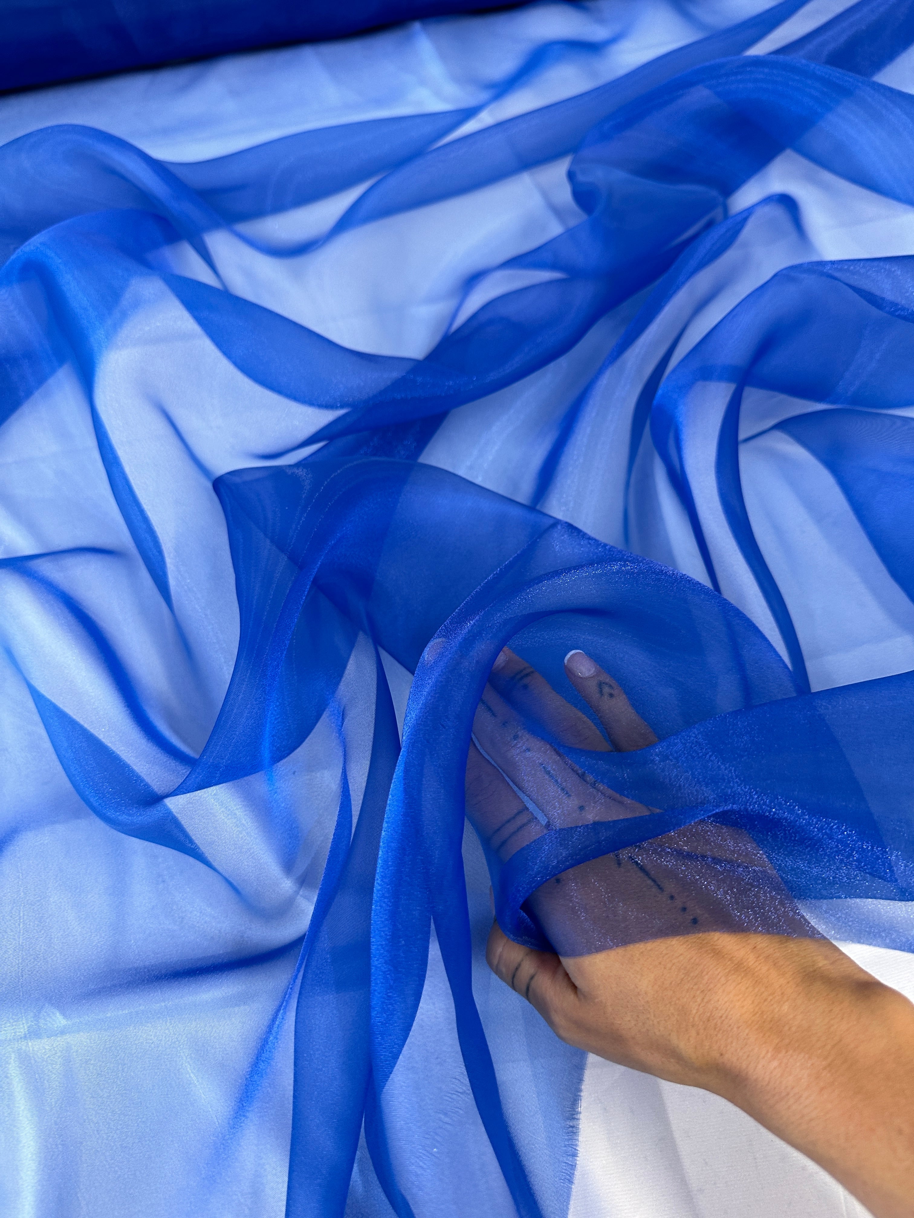 royal blue crystal chiffon, light blue crystal chiffon, baby blue crystal chiffon, dark blue crystal chiffon, crystal chiffon for woman, chiffon for bride, premium chiffon, chiffon in low price, chiffon for party wear, chiffon for gown