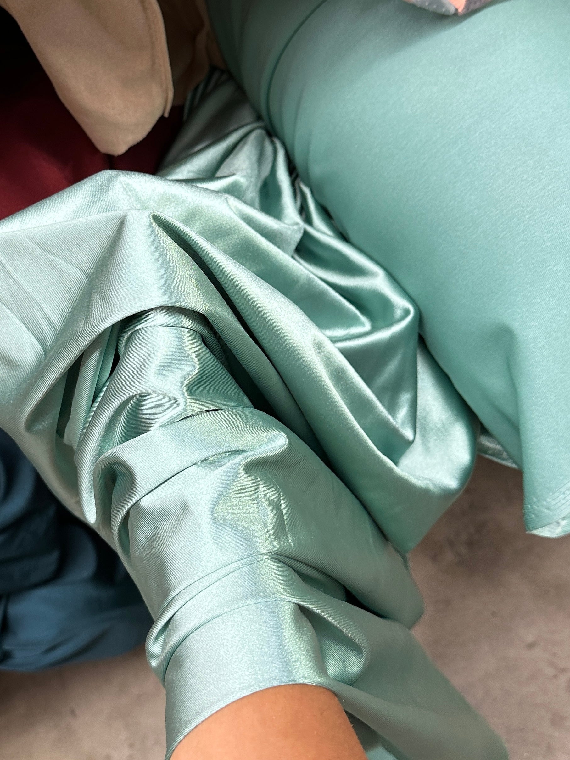 Seafoam Blue Shiny Nylon Spandex, blue shiny nylon spandex, light blue nylon spandex, dark blue nylon spandex, shiny nylon spandex for woman, shiny nylon for bride, spandex for swim wear, premium spandex, spandex on sale, low price spandex