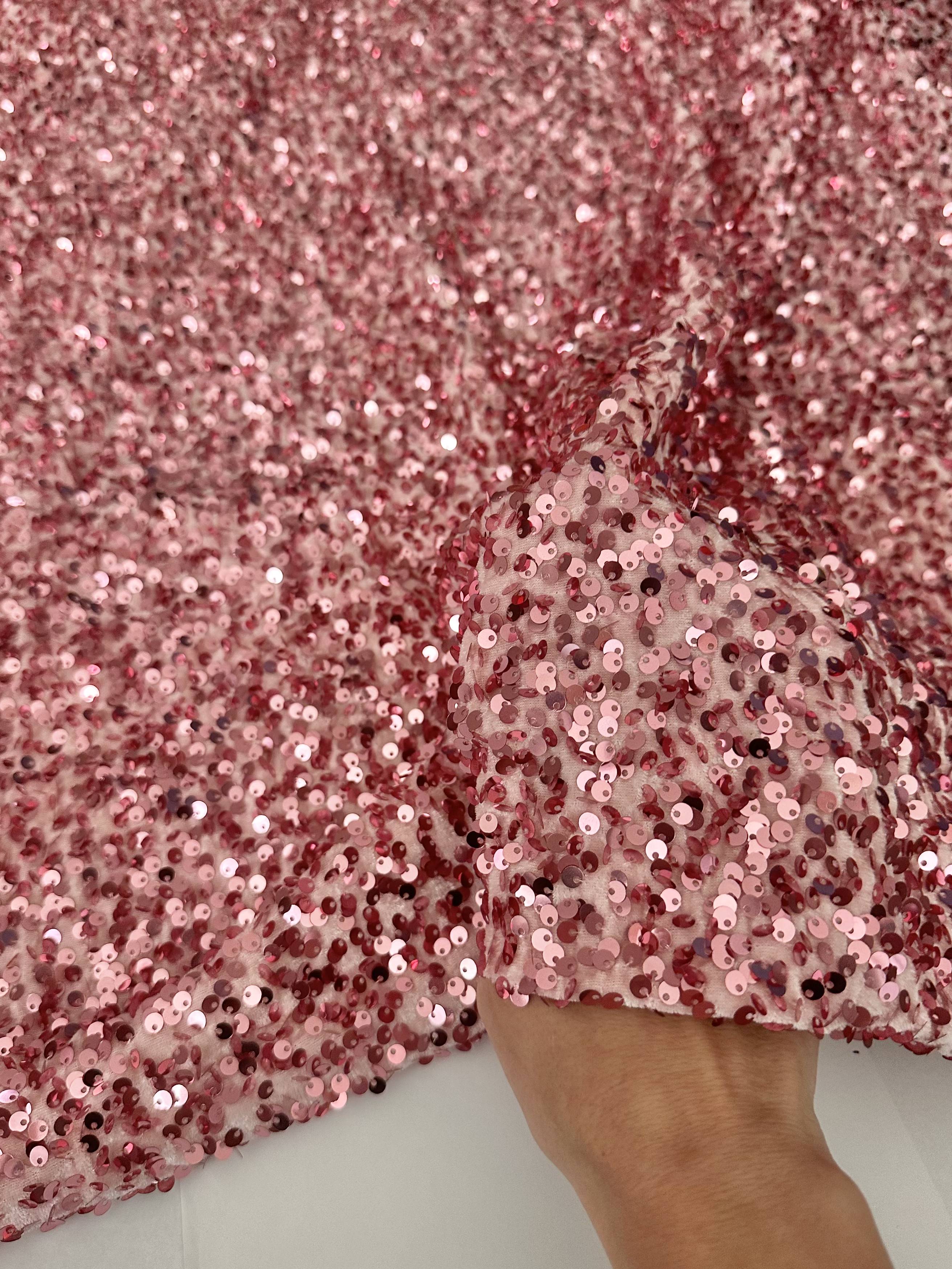 blush sequin on velvet, pink sequin on velvet, light pink sequin on velvet, dark pink sequin on velvet, rose pink sequin on velvet, sequin on velvet for woman, sequin on velvet for bride, premium sequin on velvet, sequin on velvet on discount, sequin on velvet on sale, buy sequin on velvet online