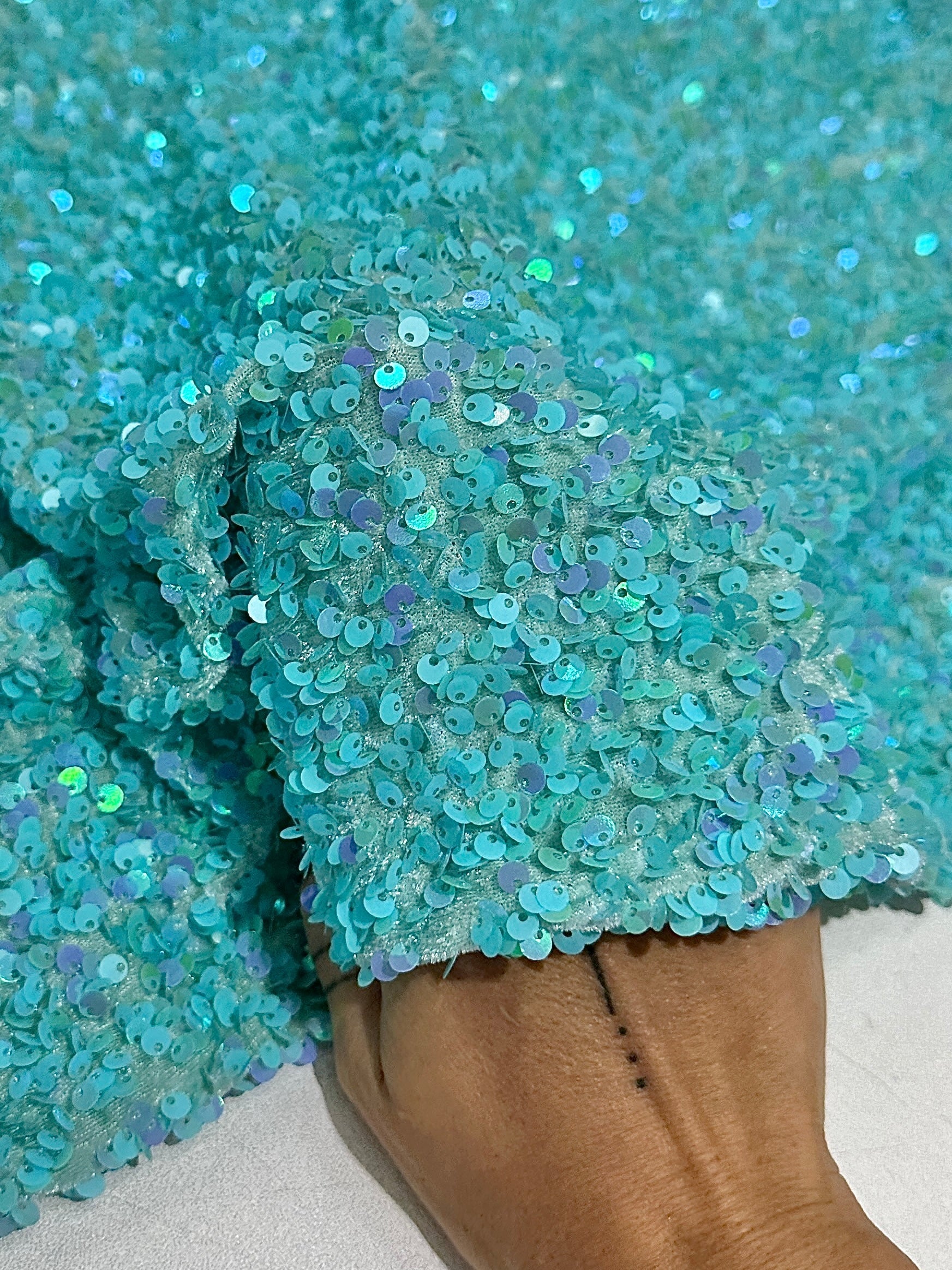 tiffany blue sequin on velvet, blue sequin on velvet, light blue sequin on velvet, dark blue sequin on velvet, sequin on velvet for woman, sequin on velvet for bride, sequin on velvet on discount, sequin on velvet on sale