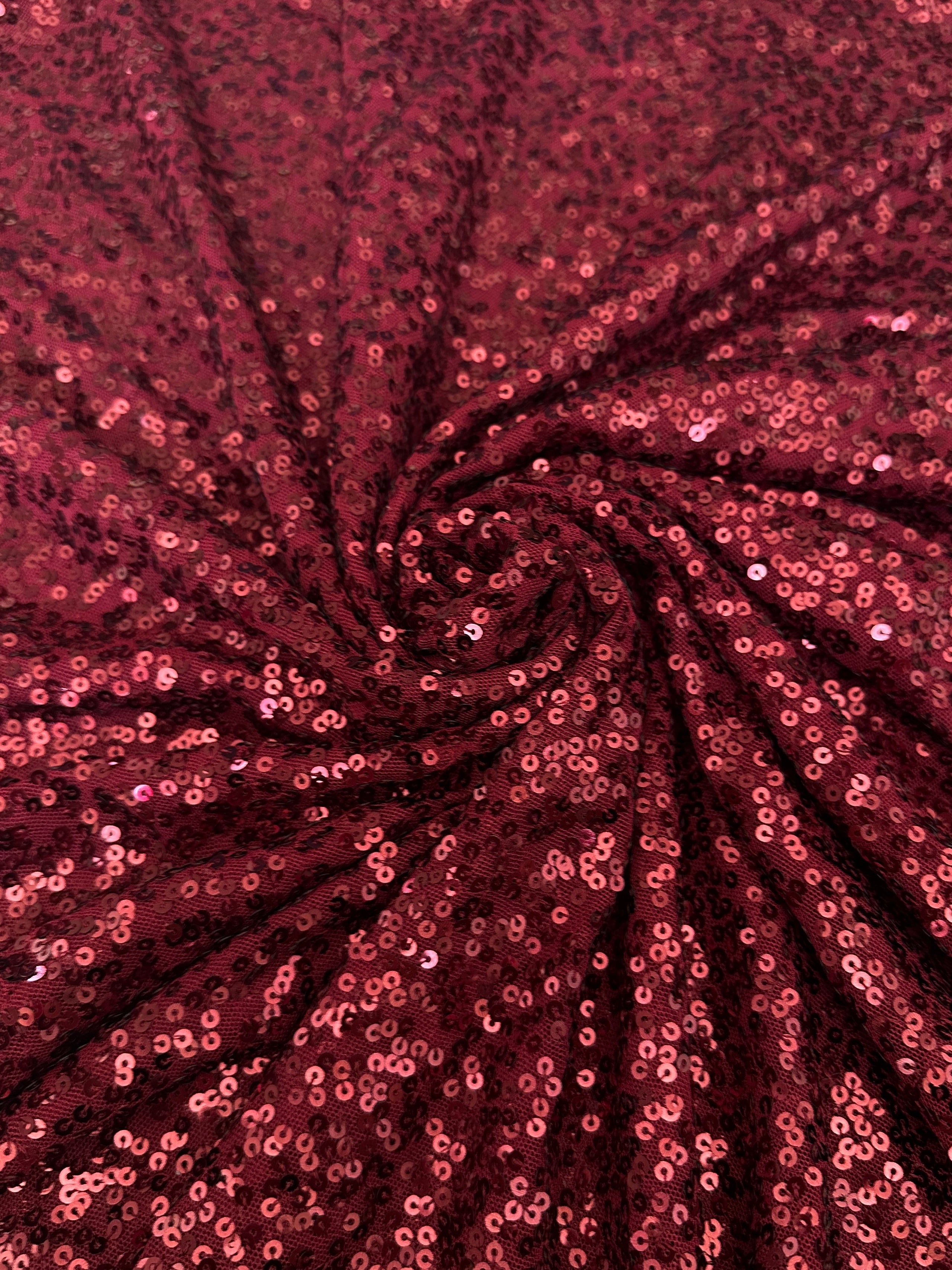 burgundy all way stretch sequin on mesh, dark red sequin on mesh, maroon sequin on mesh, sequin on mesh for woman, sequin on mesh for bride, sequin on mesh on discount, sequin on mesh on sale, premium sequin on mesh, kiki textile sequin on mesh, sequin on mesh for party wear