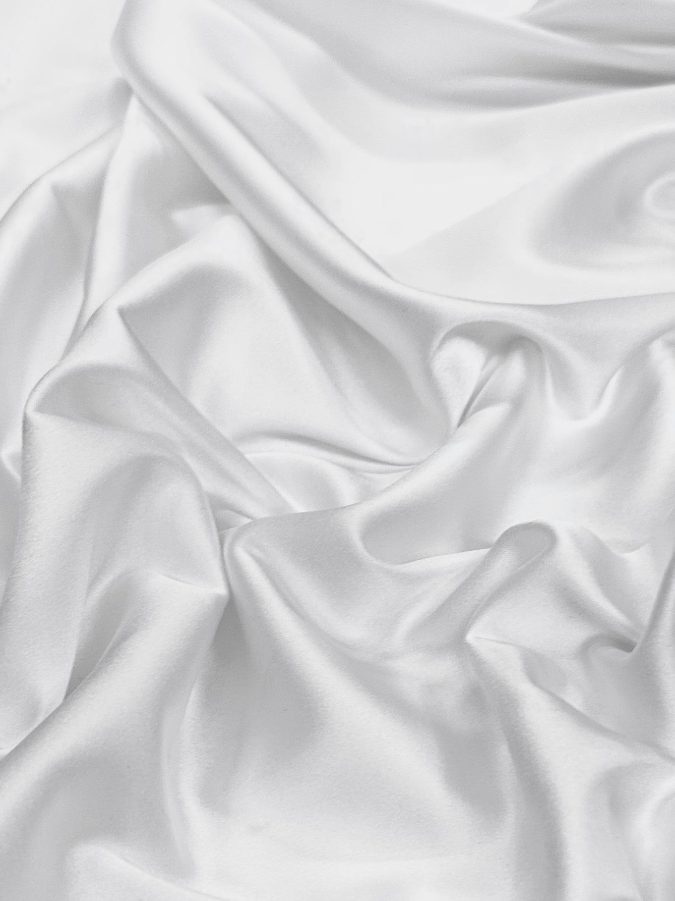 White Stretch Crepe Back Satin