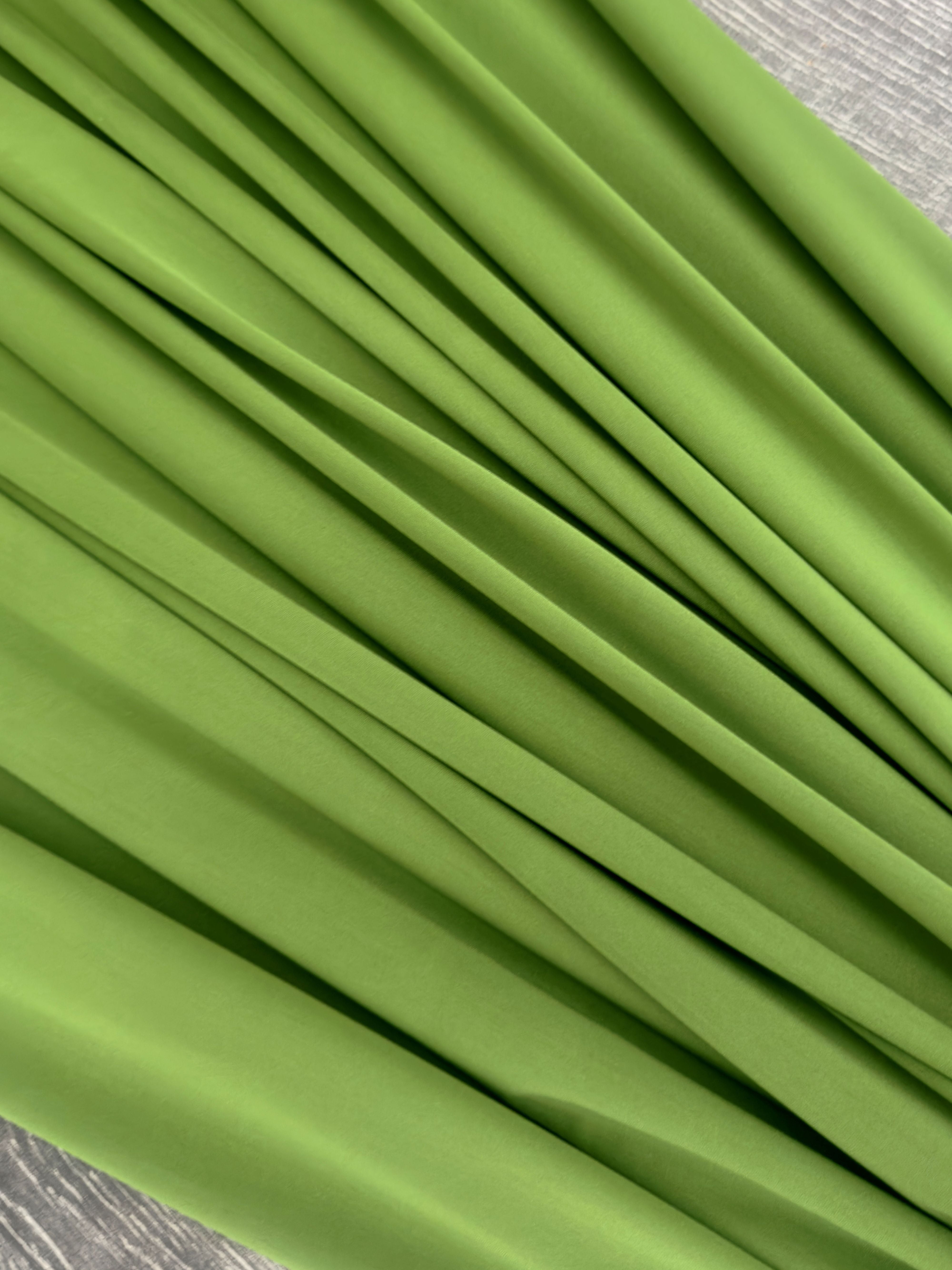 Apple Green Lulu Yoga Nylon Spandex, Green Lulu Spandex, Nylon Spandex, Shiny Spandex, Stretch Fabric, 4 way stretch fabric, Fabric on Sale, Activewear Fabric, Polyester Fabric