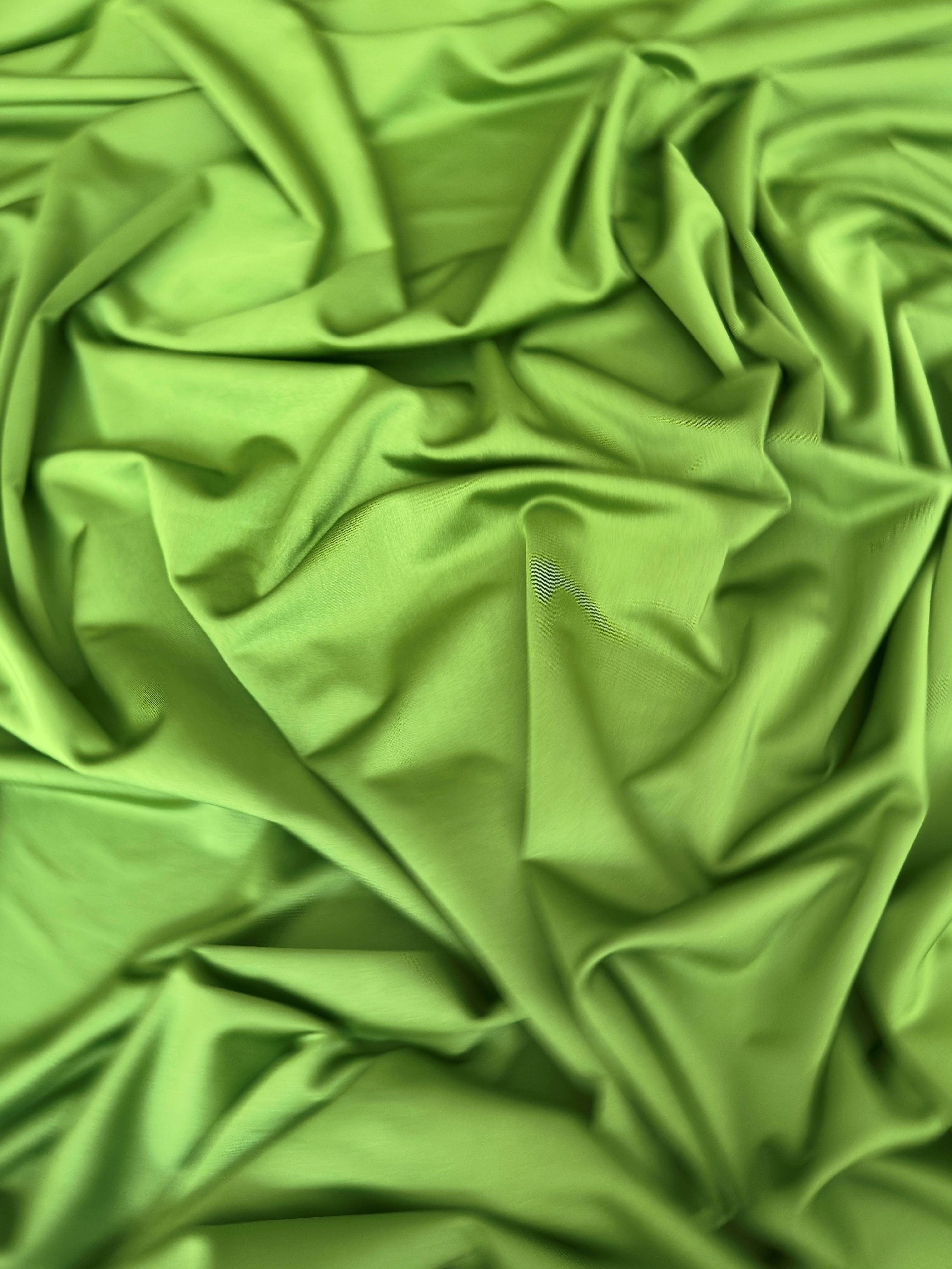 Apple Green Lulu Yoga Nylon Spandex, Green Lulu Spandex, Nylon Spandex, Shiny Spandex, Stretch Fabric, 4 way stretch fabric, Fabric on Sale, Activewear Fabric, Polyester Fabric