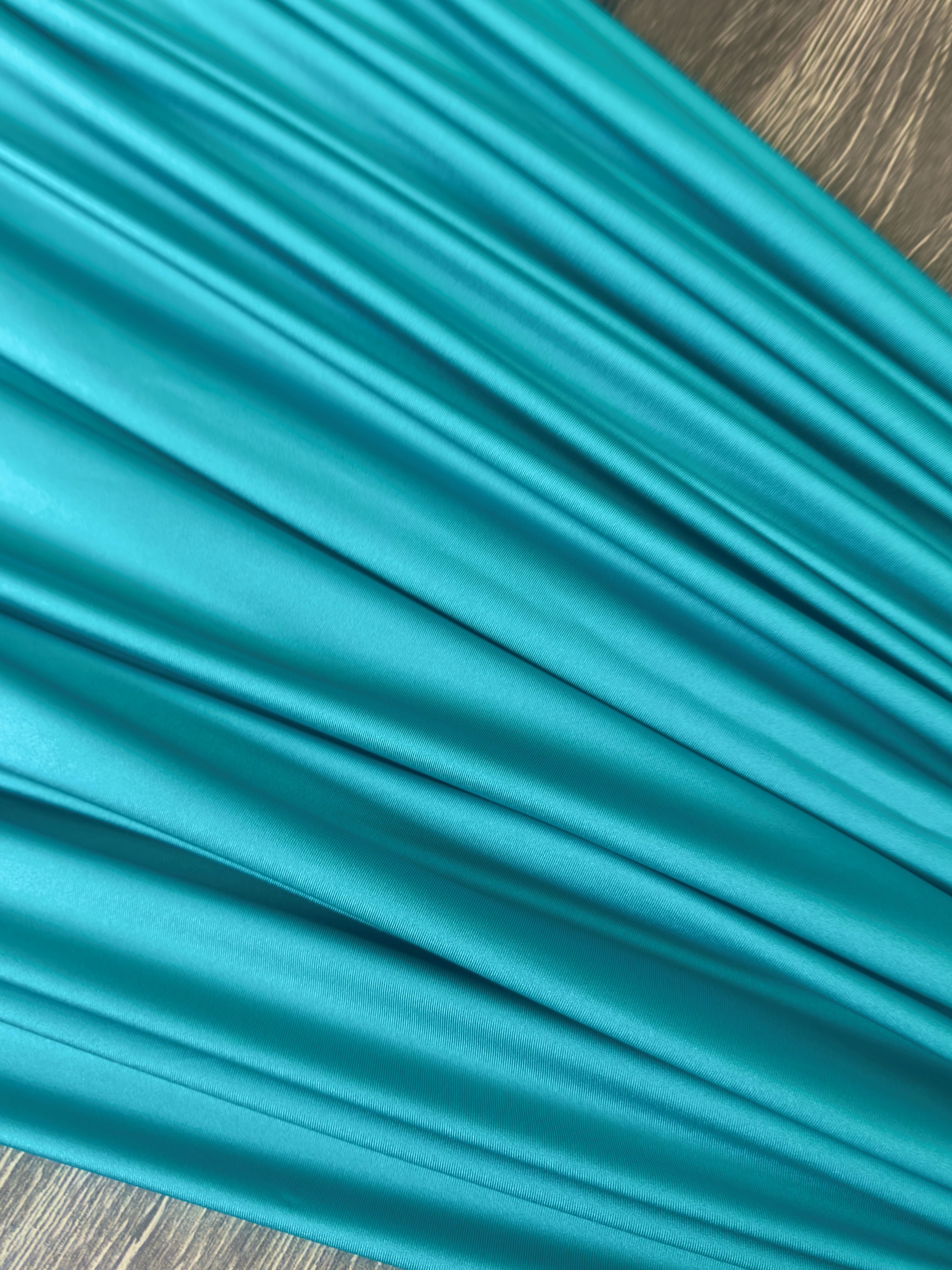 Turquoise Lulu Yoga Nylon Spandex, Fabric Store, Sewing Store, Cheap Fabric Store, Kiki Textiles, Textile by the Yard