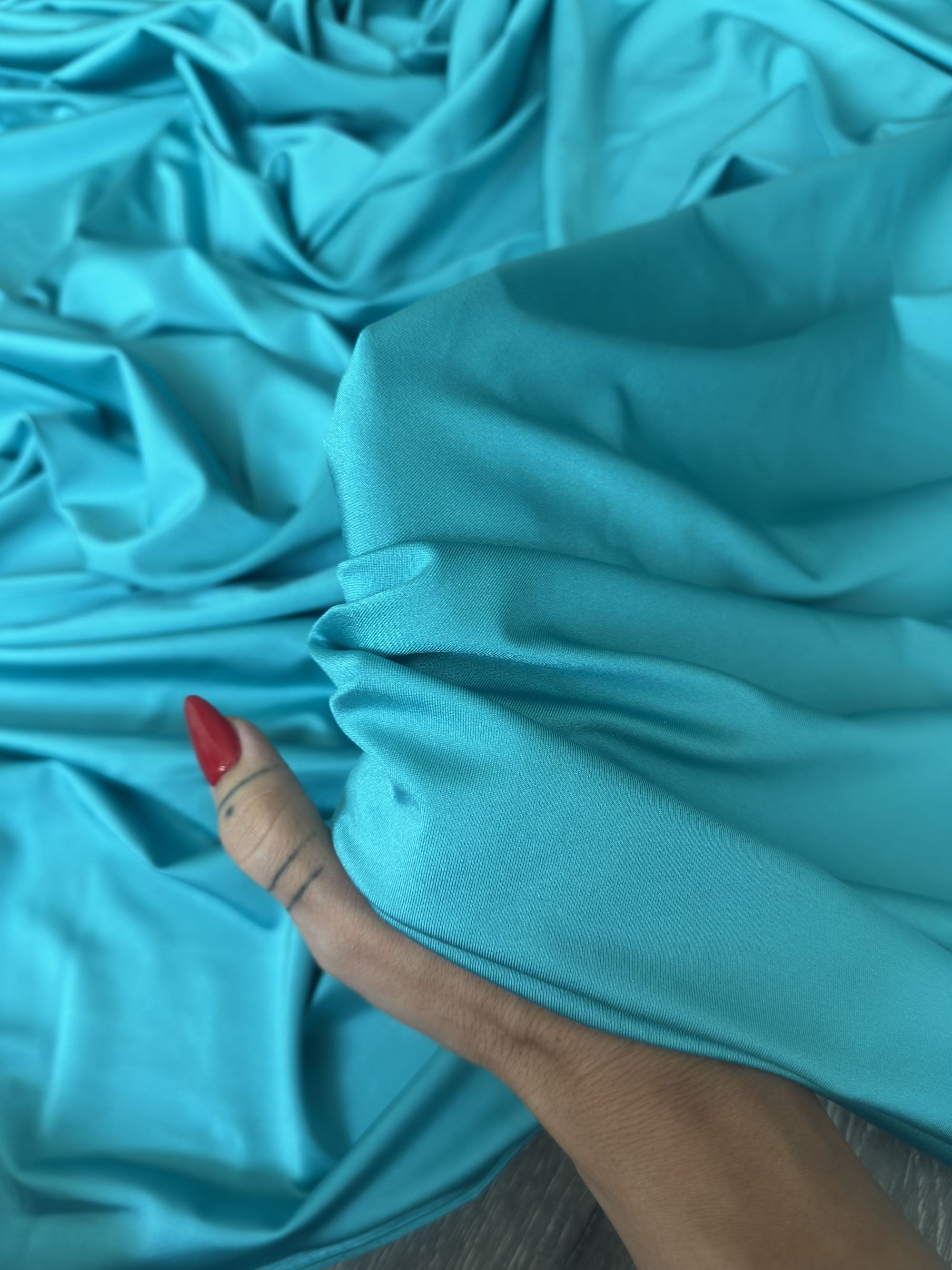 Turquoise Lulu Yoga Nylon Spandex, Fabric Store, Sewing Store, Cheap Fabric Store, Kiki Textiles, Textile by the Yard