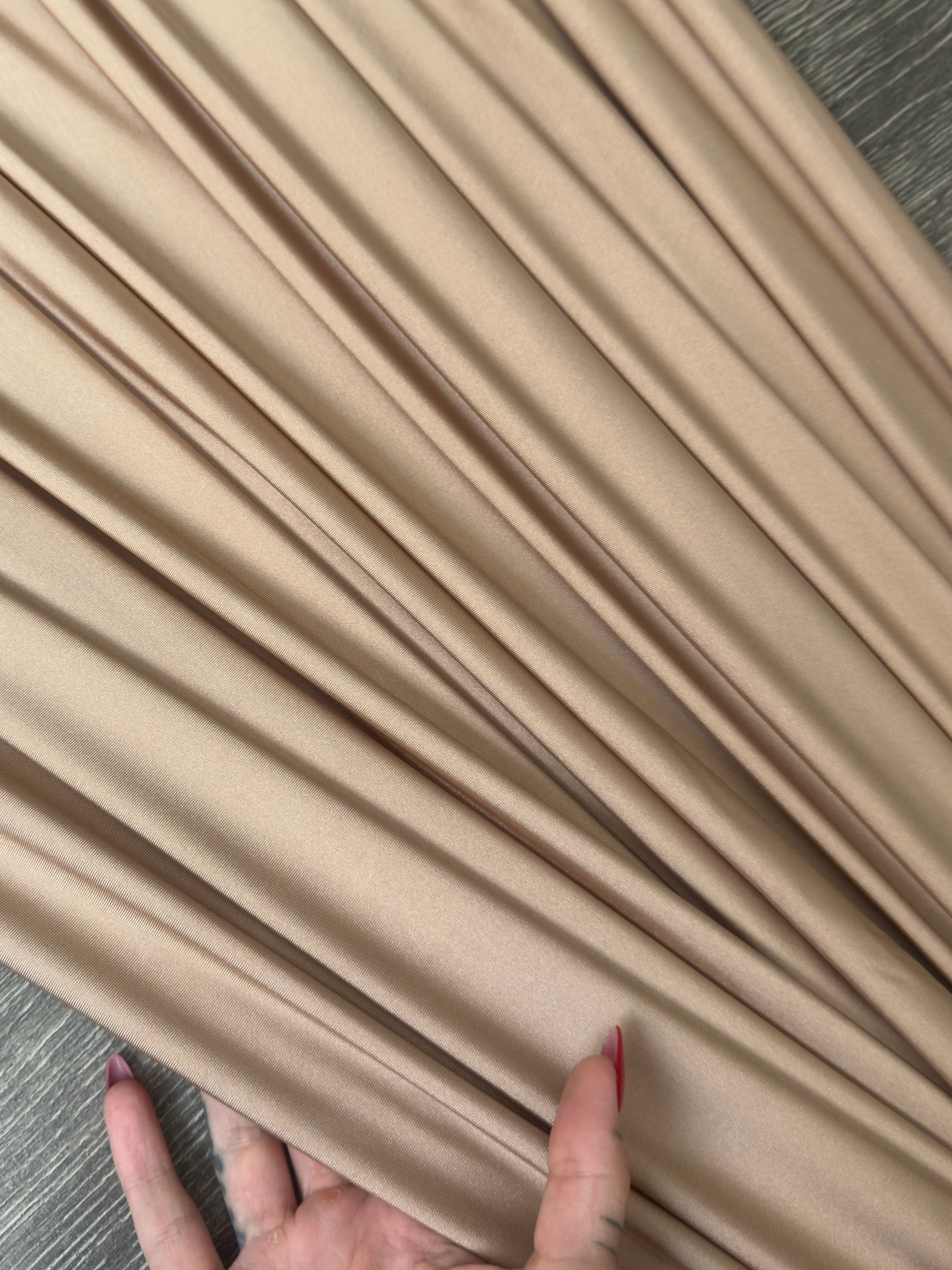 Champagne Lulu Yoga Nylon Spandex, Champagne Lulu Spandex, Nylon Spandex, Shiny Spandex, Stretch Fabric, 4 way stretch fabric, Fabric on Sale, Activewear Fabric, Polyester Fabric