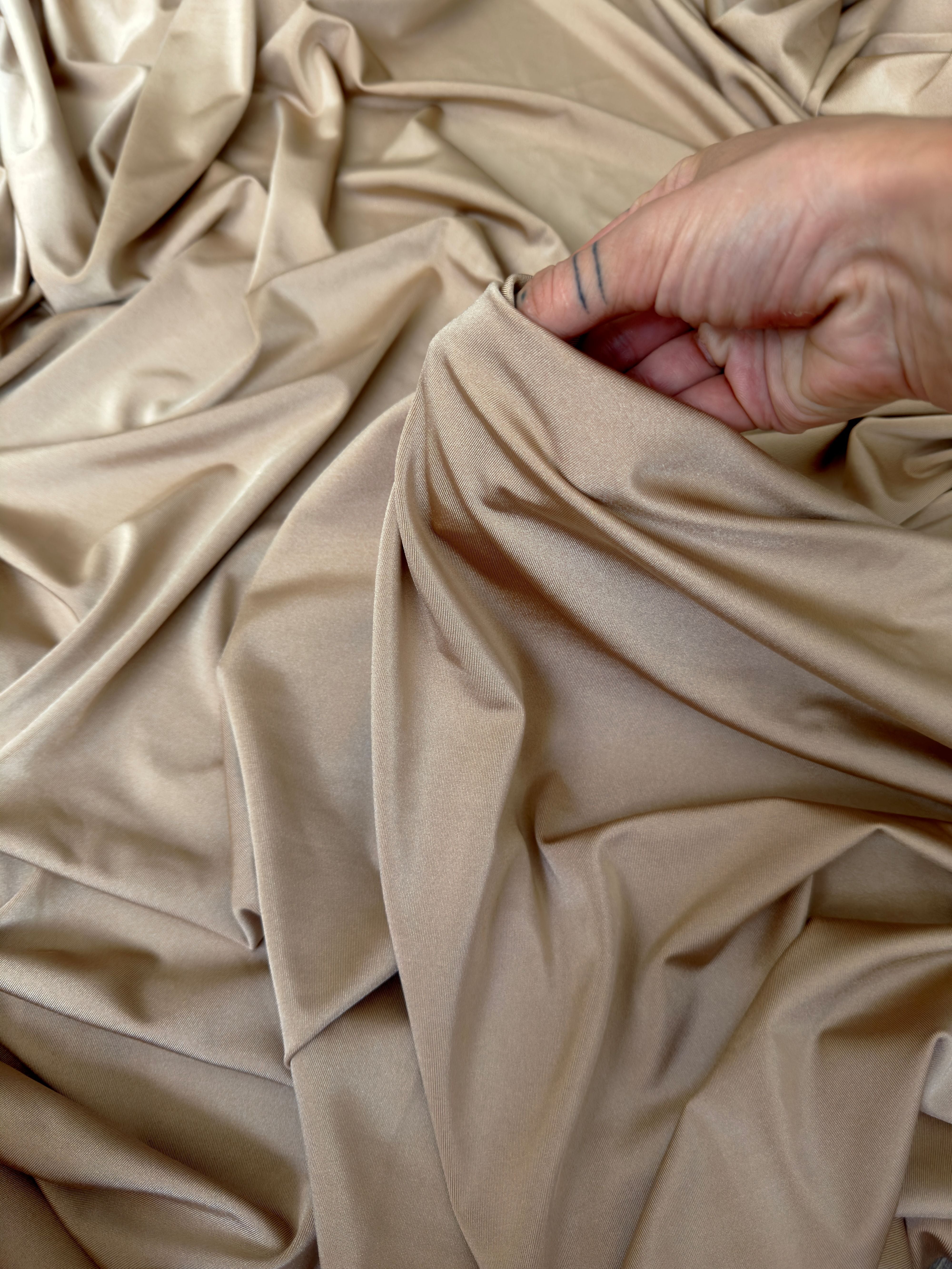 Champagne Lulu Yoga Nylon Spandex, Fabric Store, Sewing Store, Cheap Fabric Store, Kiki Textiles, Textile by the Yard