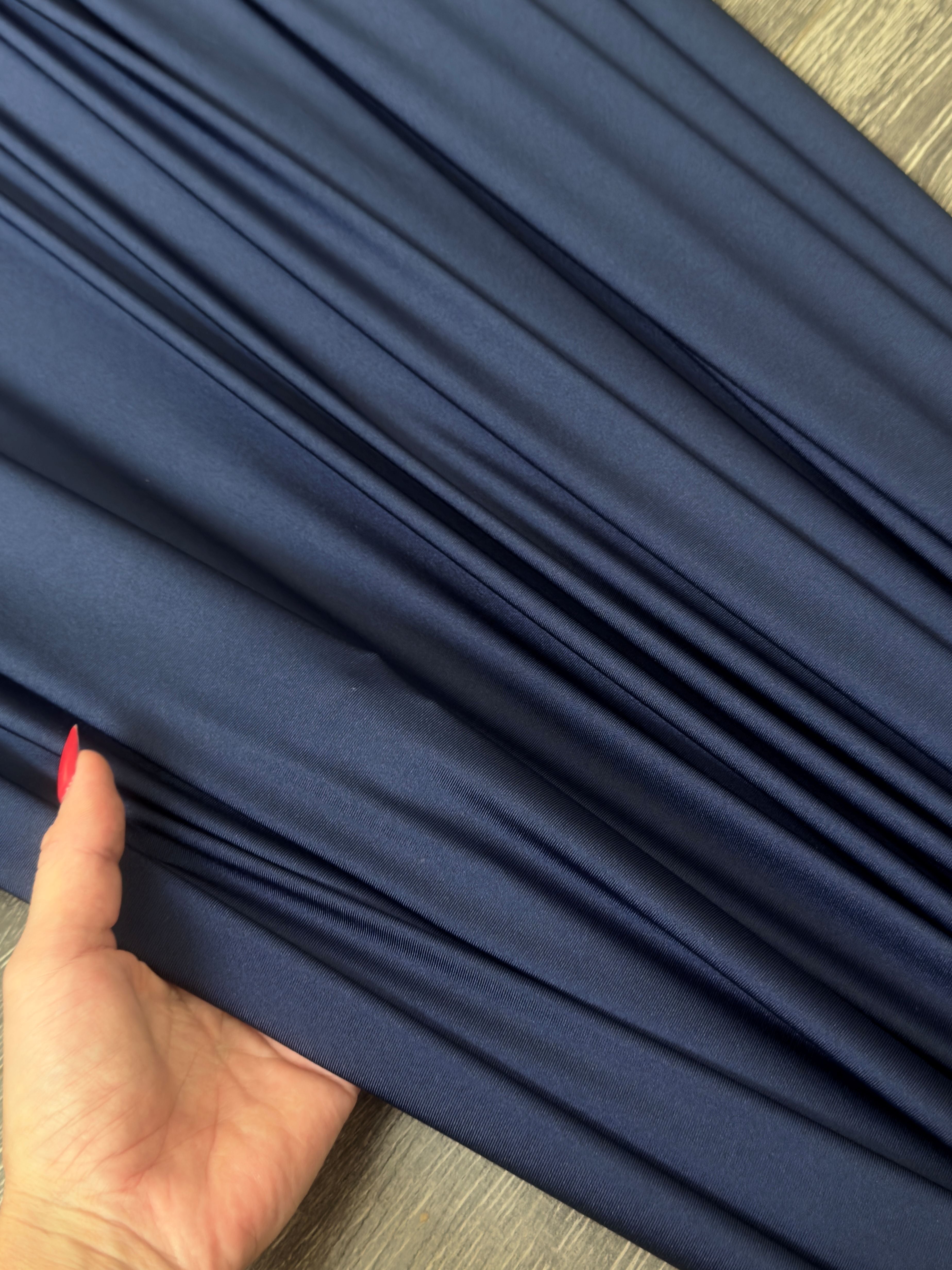 Navy Blue Lulu Yoga Nylon Spandex, Fabric Store, Sewing Store, Cheap Fabric Store, Kiki Textiles, Textile by the Yard