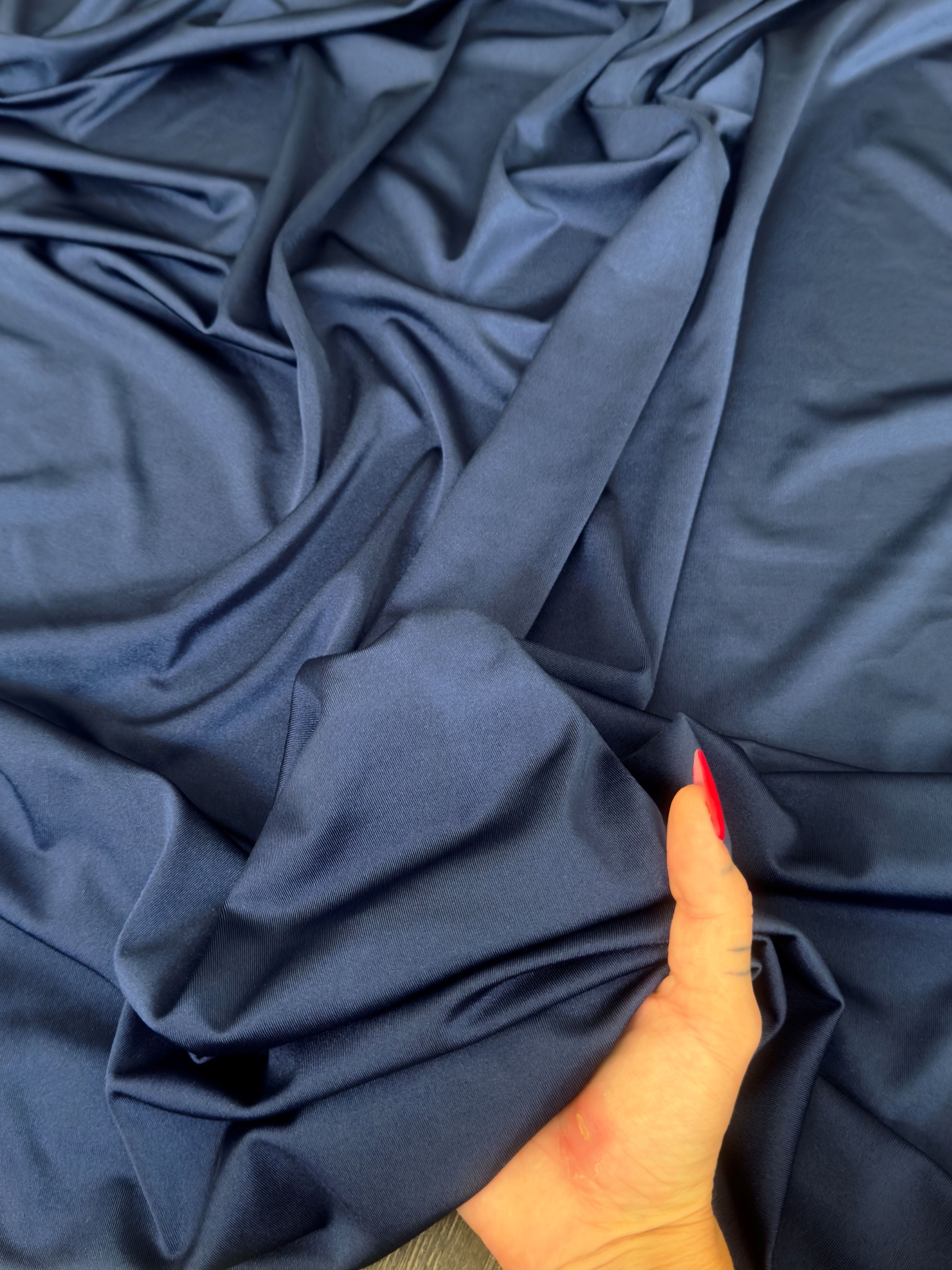 Navy Blue Lulu Yoga Nylon Spandex, Fabric Store, Sewing Store, Cheap Fabric Store, Kiki Textiles, Textile by the Yard