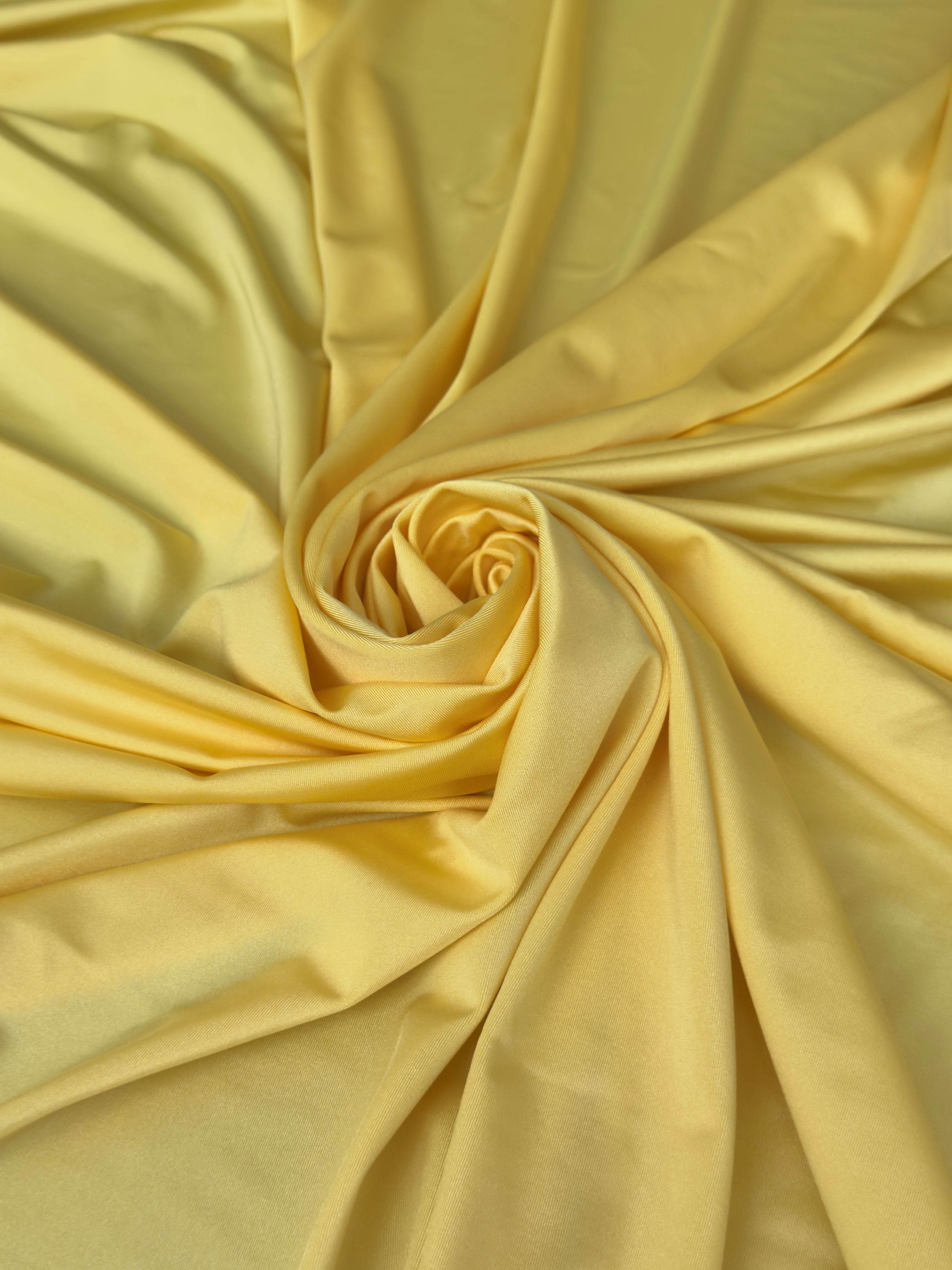 Banana Yellow Lulu Yoga Nylon Spandex, Banana Yellow Lulu Spandex, Nylon Spandex, Shiny Spandex, Stretch Fabric, 4 way stretch fabric, Fabric on Sale, Activewear Fabric, Polyester Fabric
