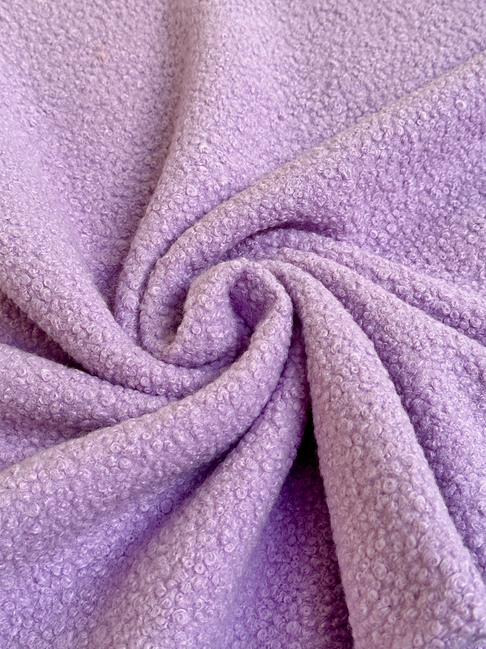 lavender Lamb Premium Faux Wool, light purple Faux Wool, purple Faux Wool, Faux Wool for jacket, premium Faux Wool, Faux Wool for winter, winter collection, Faux Wool on sale, Faux Wool in low price