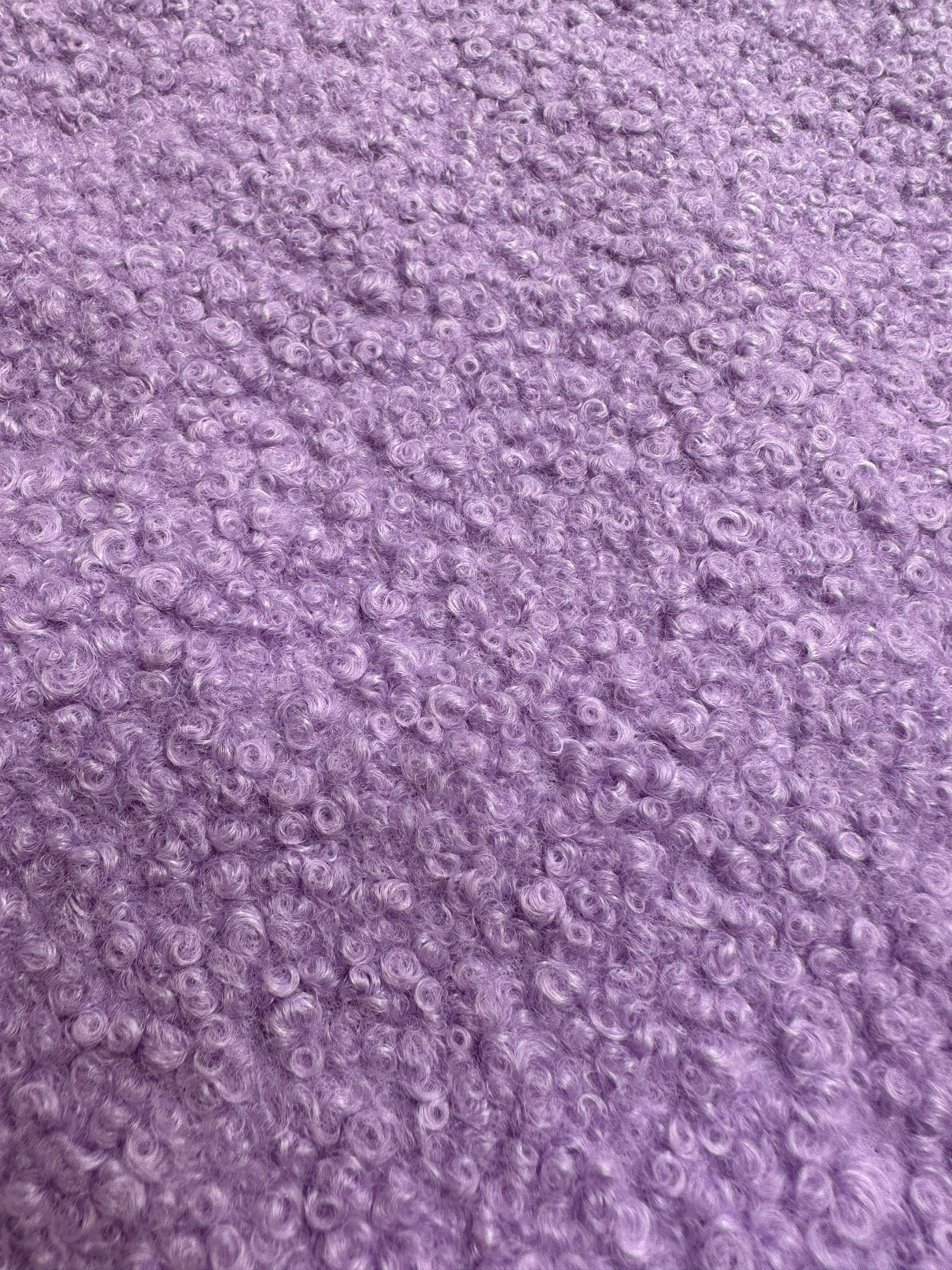 lavender Lamb Premium Faux Wool, light purple Faux Wool, purple Faux Wool, Faux Wool for jacket, premium Faux Wool, Faux Wool for winter, winter collection, Faux Wool on sale, Faux Wool in low price