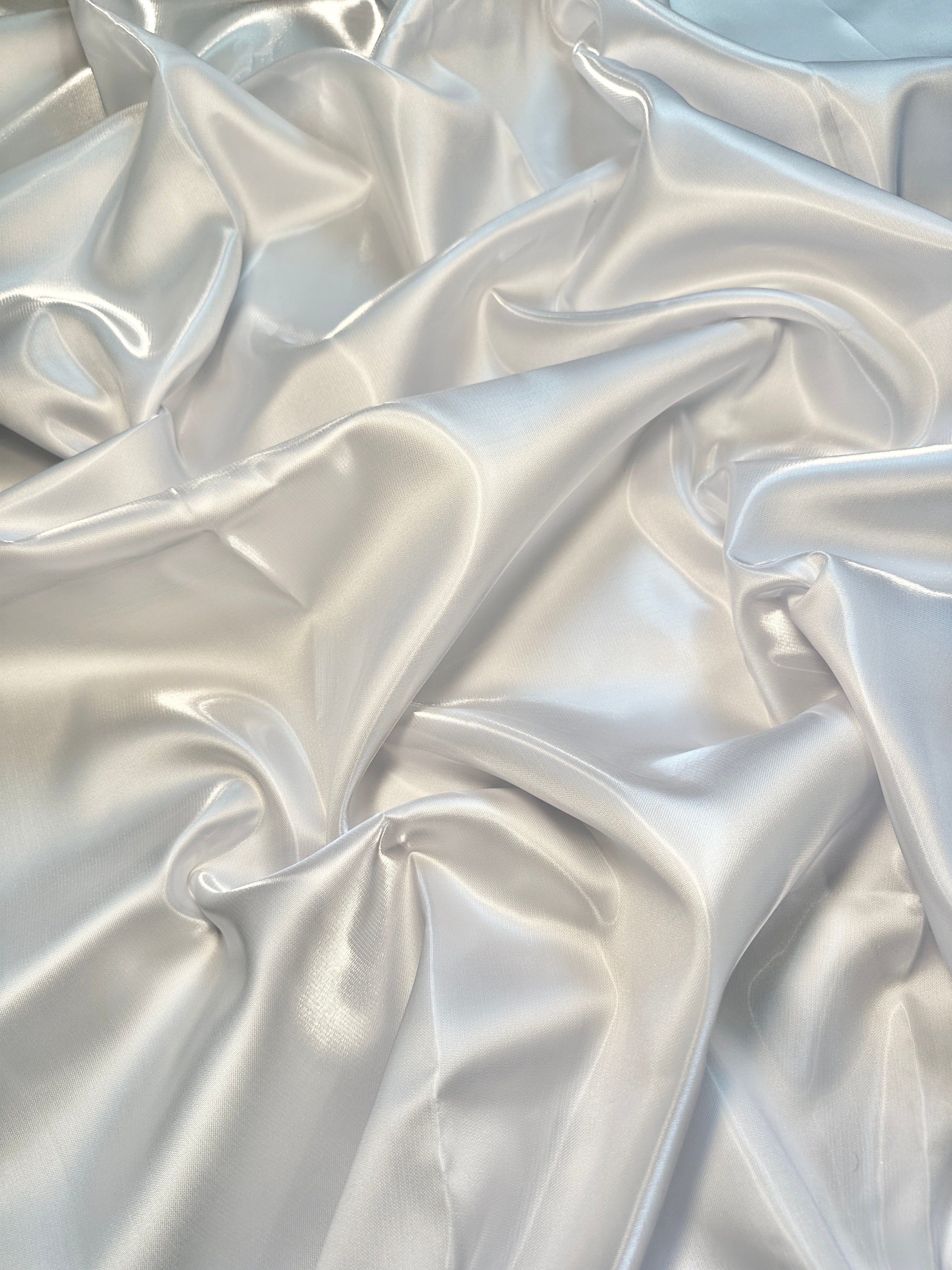 White Liquid Bridal Satin, Luxury Silky Satin, Liquid Bridal Satin, Silky Satin, Premium Stretch Bridal Satin, Satin for Bride, Satin for Women, Satin in Low Price, Cheap Satin, Satin on Sale