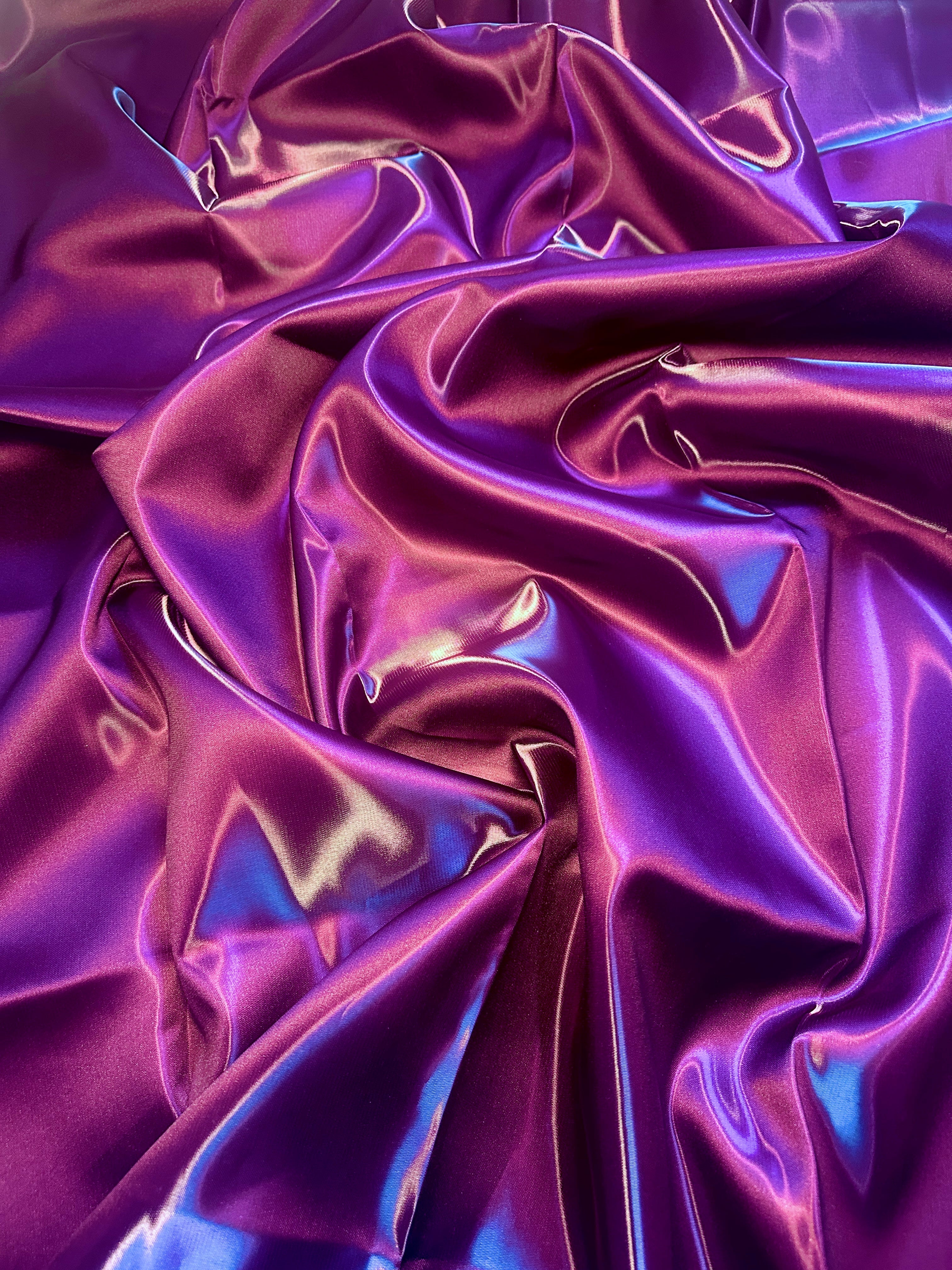 Amethist Purple Liquid Bridal Satin, Luxury Silky Satin, Liquid Bridal Satin, Silky Satin, Premium Stretch Bridal Satin, Satin for Bride, Satin for Women, Satin in Low Price, Cheap Satin, Satin on Sale