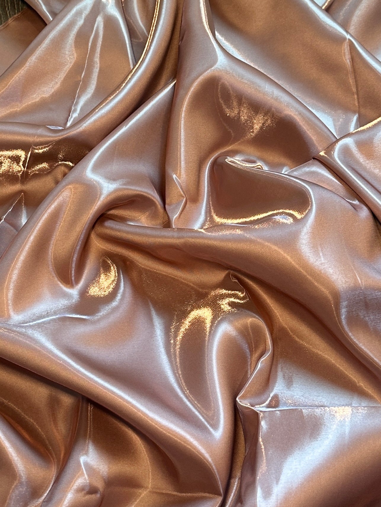 Rusty Rose Liquid Bridal Satin, Luxury Silky Satin, Liquid Bridal Satin, Silky Satin, Premium Stretch Bridal Satin, Satin for Bride, Satin for Women, Satin in Low Price, Cheap Satin, Satin on Sale