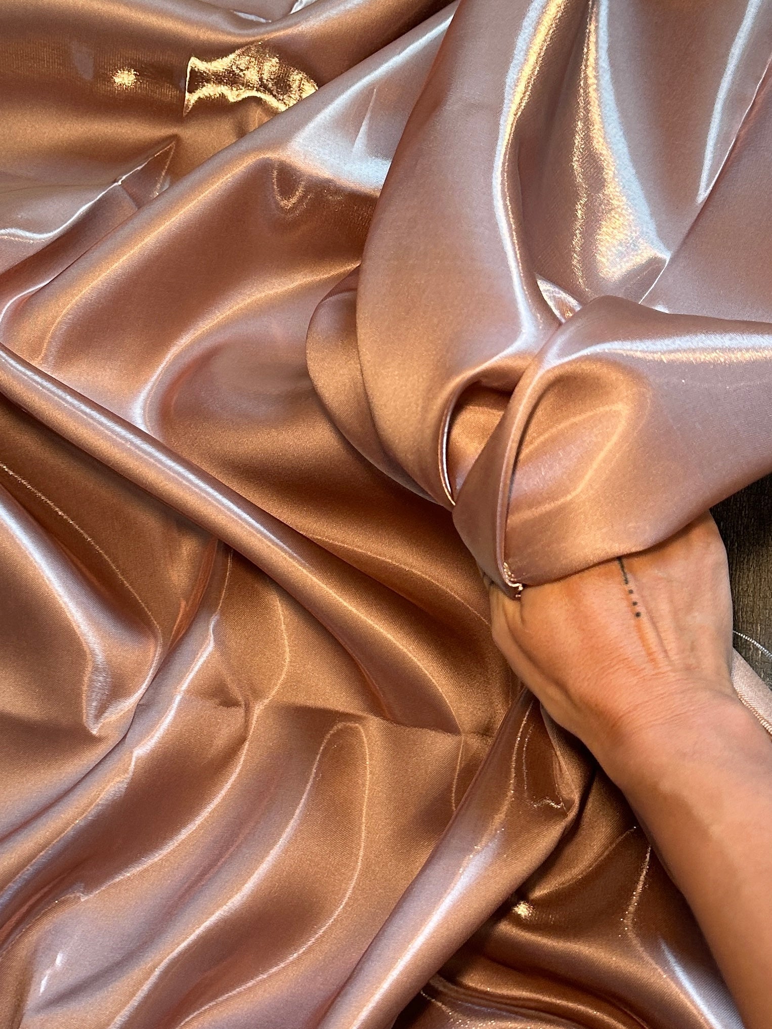 Rusty Rose Liquid Bridal Satin, Fabric Store, Sewing Store, Cheap Fabric Store, Kiki Textiles, Textile by the Yard