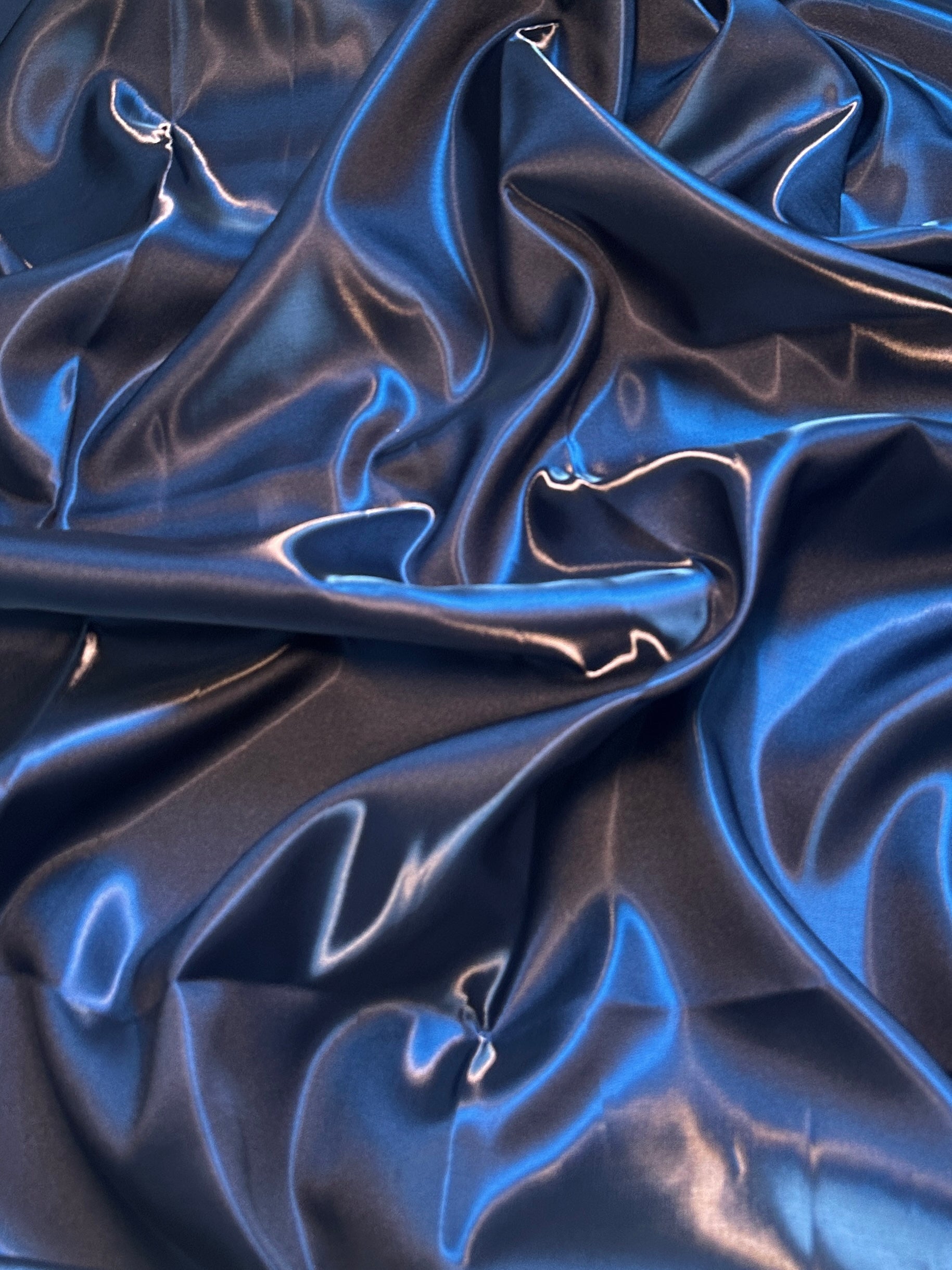 Navy Blue Liquid Bridal Satin, Fabric Store, Sewing Store, Cheap Fabric Store, Kiki Textiles, Textile by the Yard