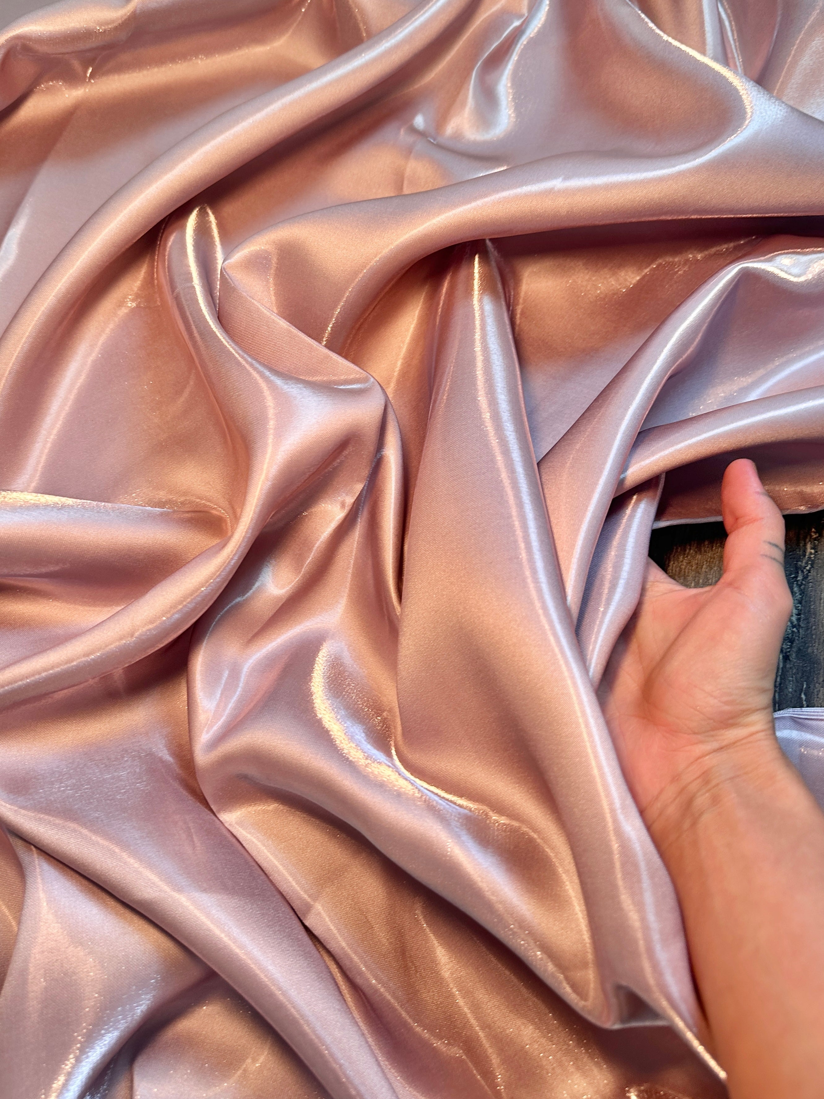 Dusty Pink Liquid Bridal Satin, Fabric Store, Sewing Store, Cheap Fabric Store, Kiki Textiles, Textile by the Yard