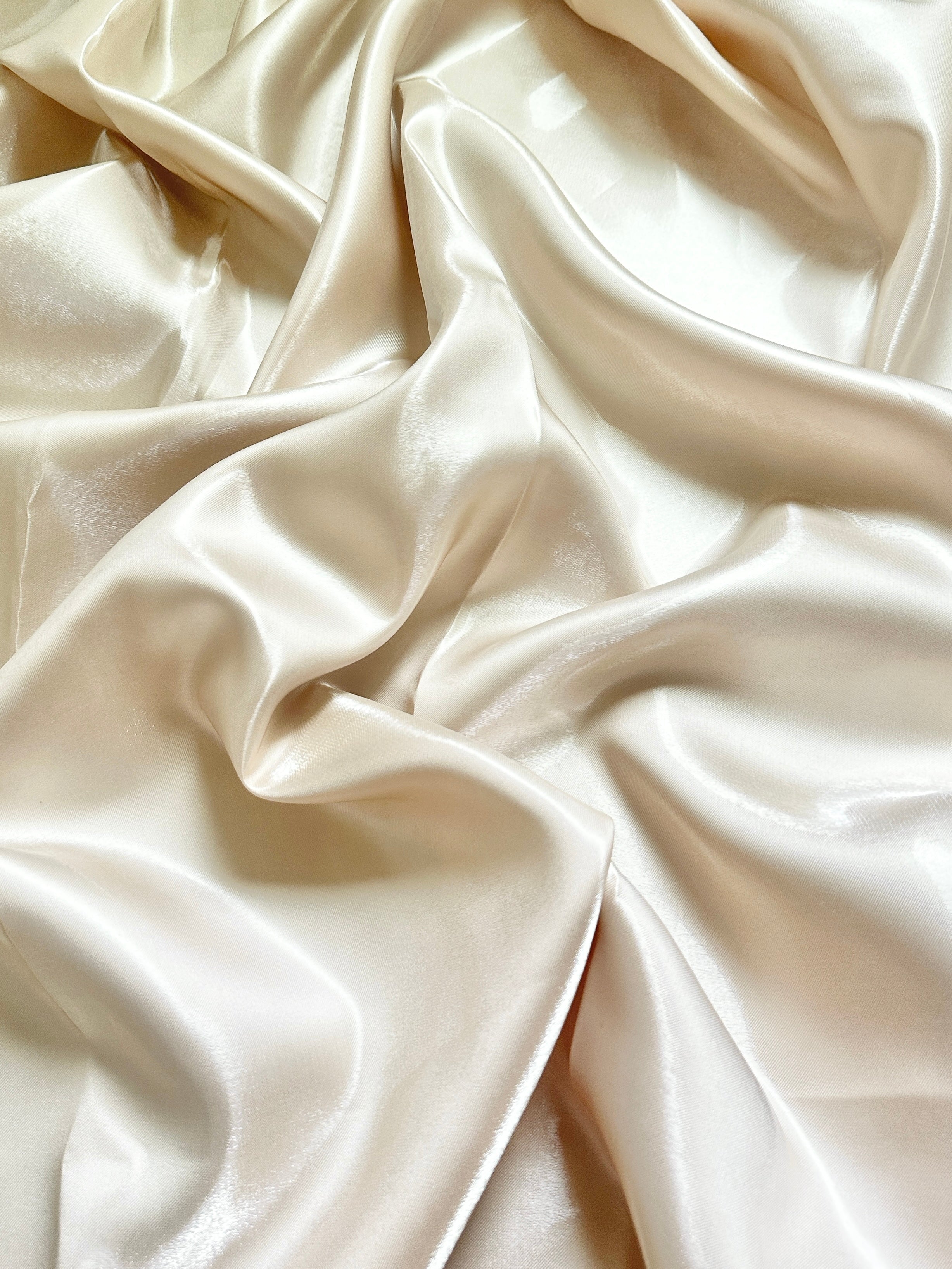 Tapioca Liquid Bridal Satin, Luxury Silky Satin, Liquid Bridal Satin, Silky Satin, Premium Stretch Bridal Satin, Satin for Bride, Satin for Women, Satin in Low Price, Cheap Satin, Satin on Sale