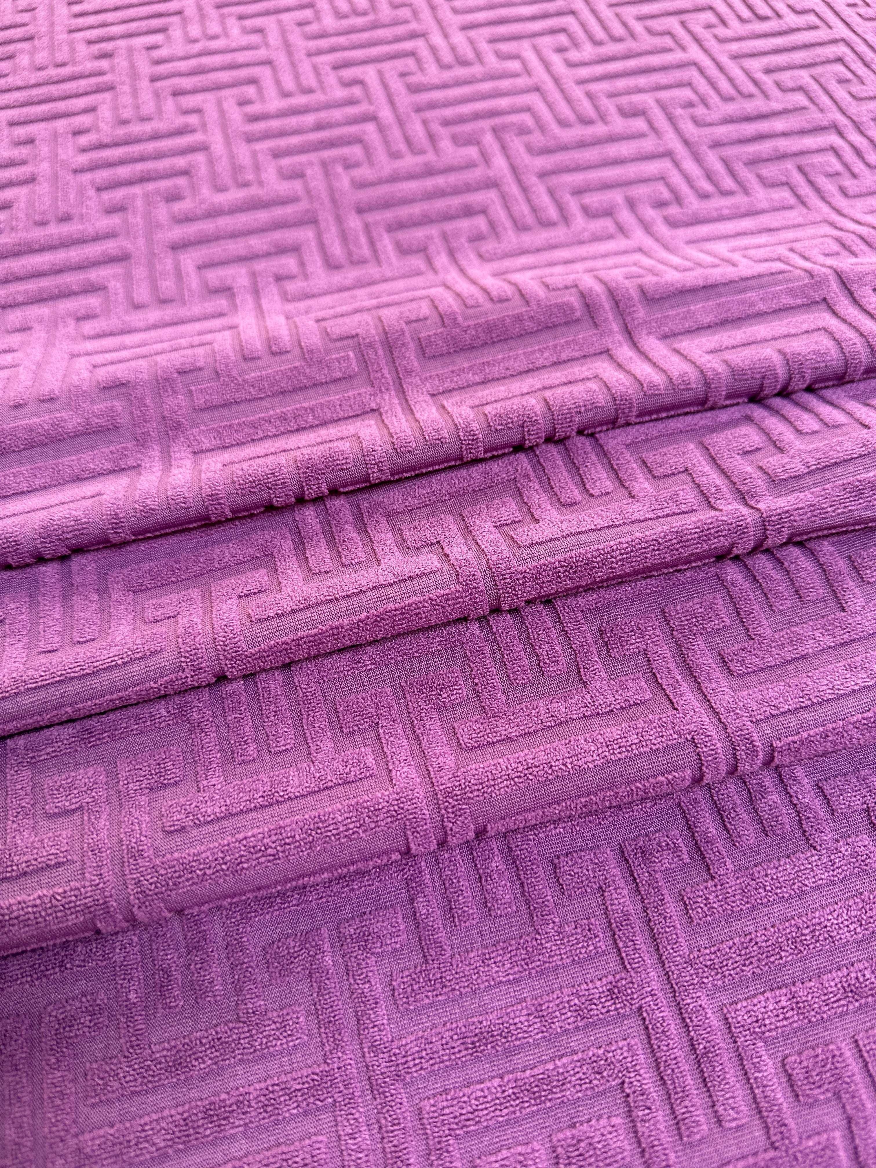 respberry Textured Geometric Pattern Jersey Knit, dark purple Geometric Jersey Knit, purple Geometric Jersey Knit, Geometric Jersey Knit for woman, Geometric Jersey Knit for bride, Geometric Jersey Knit on sale, Geometric Jersey Knit on discount