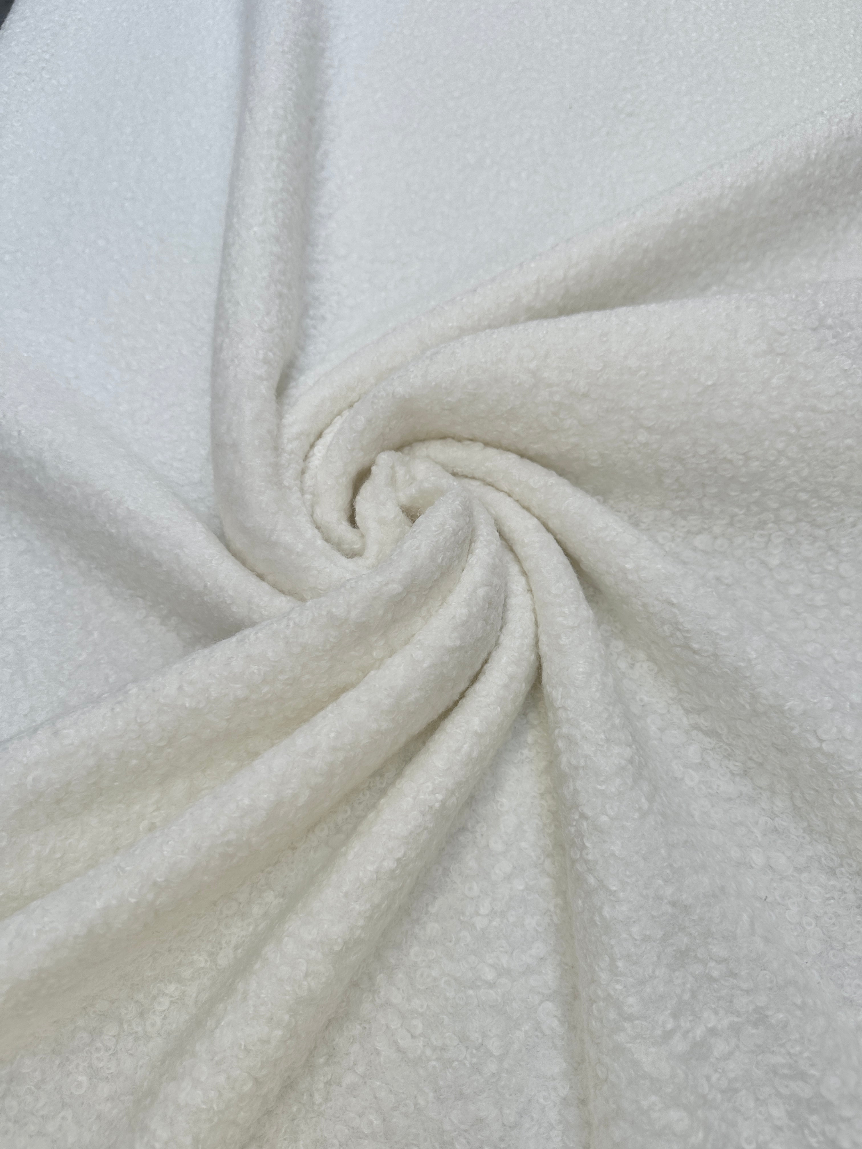 milk white Lamb Premium Faux Wool, bright white Faux Wool, white Faux Wool, Faux Wool for jacket, premium Faux Wool, Faux Wool for winter, winter collection, Faux Wool on sale, Faux Wool in low price