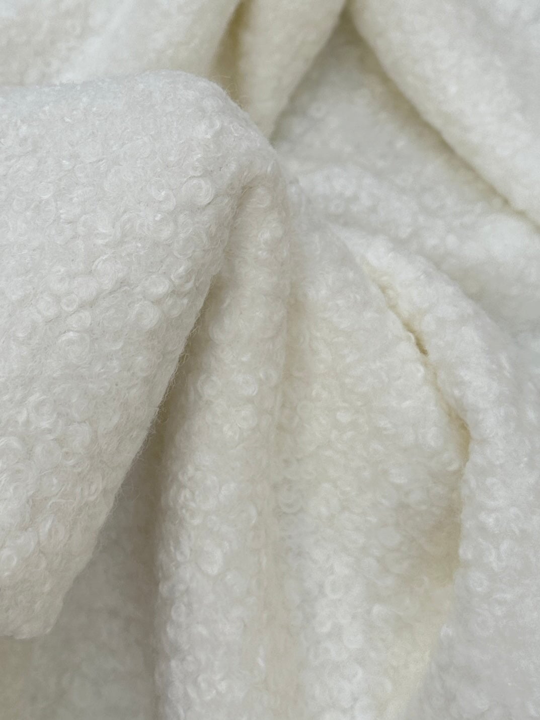 milk white Lamb Premium Faux Wool, bright white Faux Wool, white Faux Wool, Faux Wool for jacket, premium Faux Wool, Faux Wool for winter, winter collection, Faux Wool on sale, Faux Wool in low price