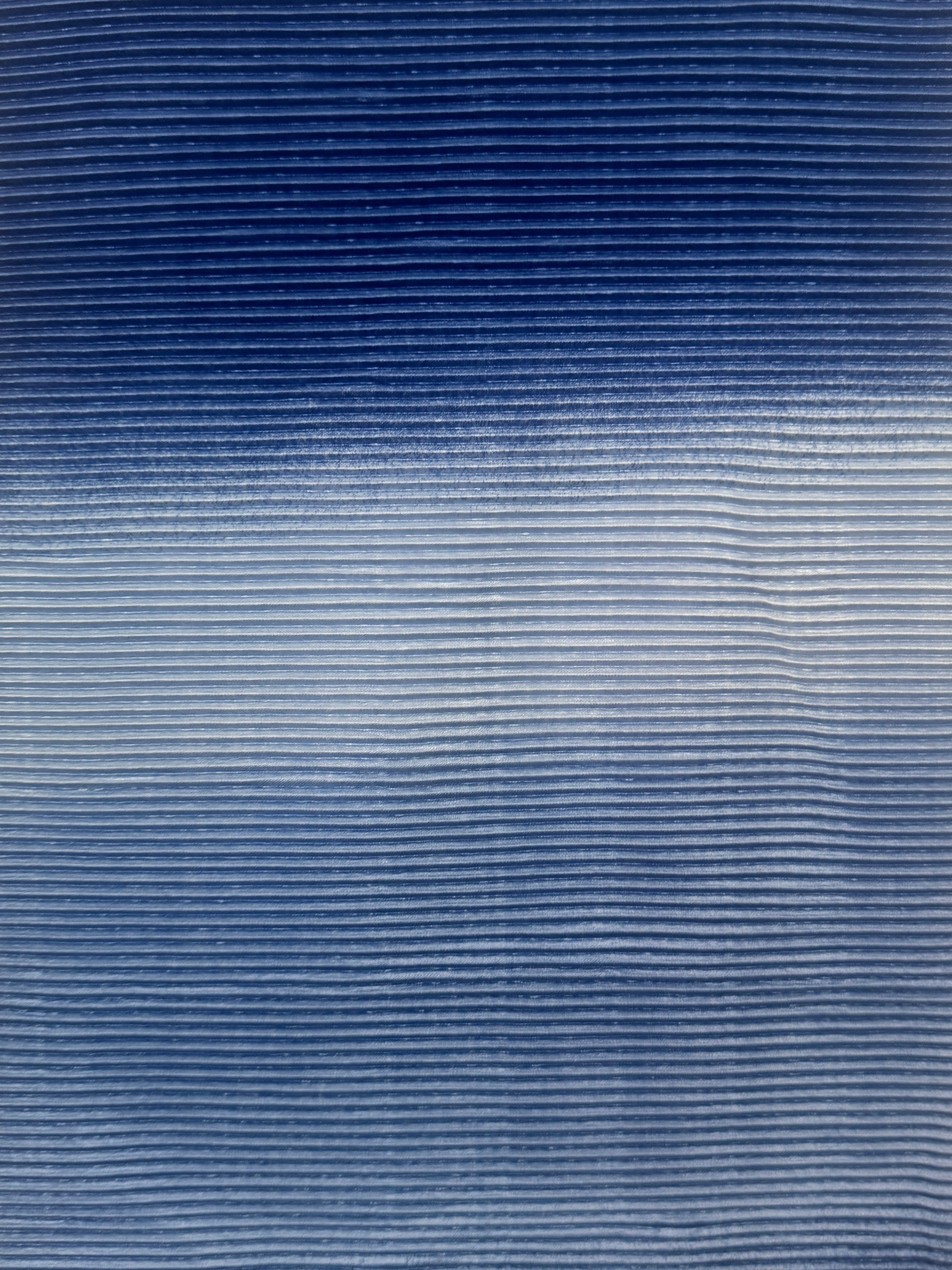 Denim Blue Ombre Pleated Knit