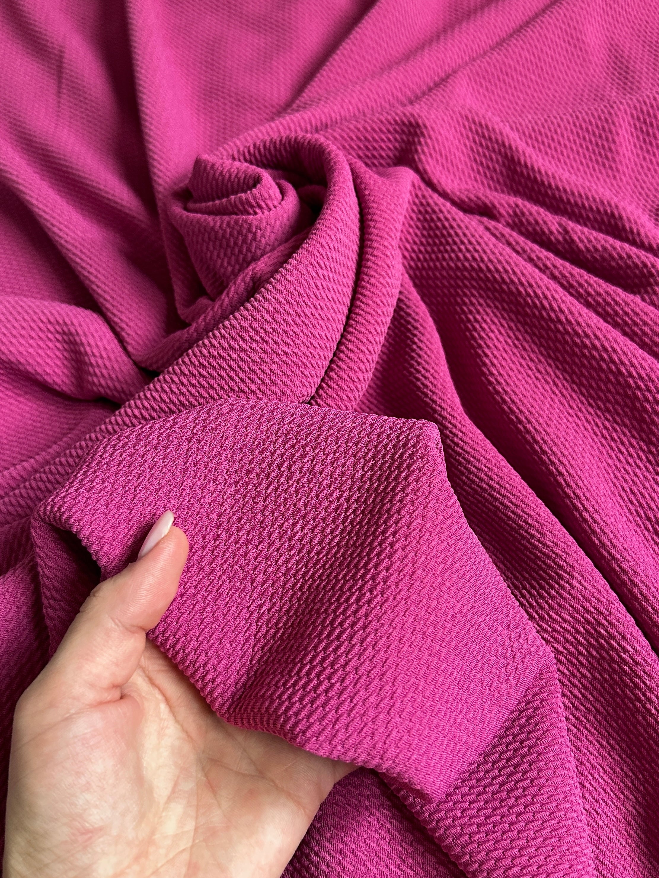 Magenta liverpool knit, dark purple liverpool knit, purple liverpool knit, knit for woman, knit for bride, knit on discount, knit on sale, knit for gown, liverpool knit for party wear, premium liverpool knit, kiki textile liverpool knit