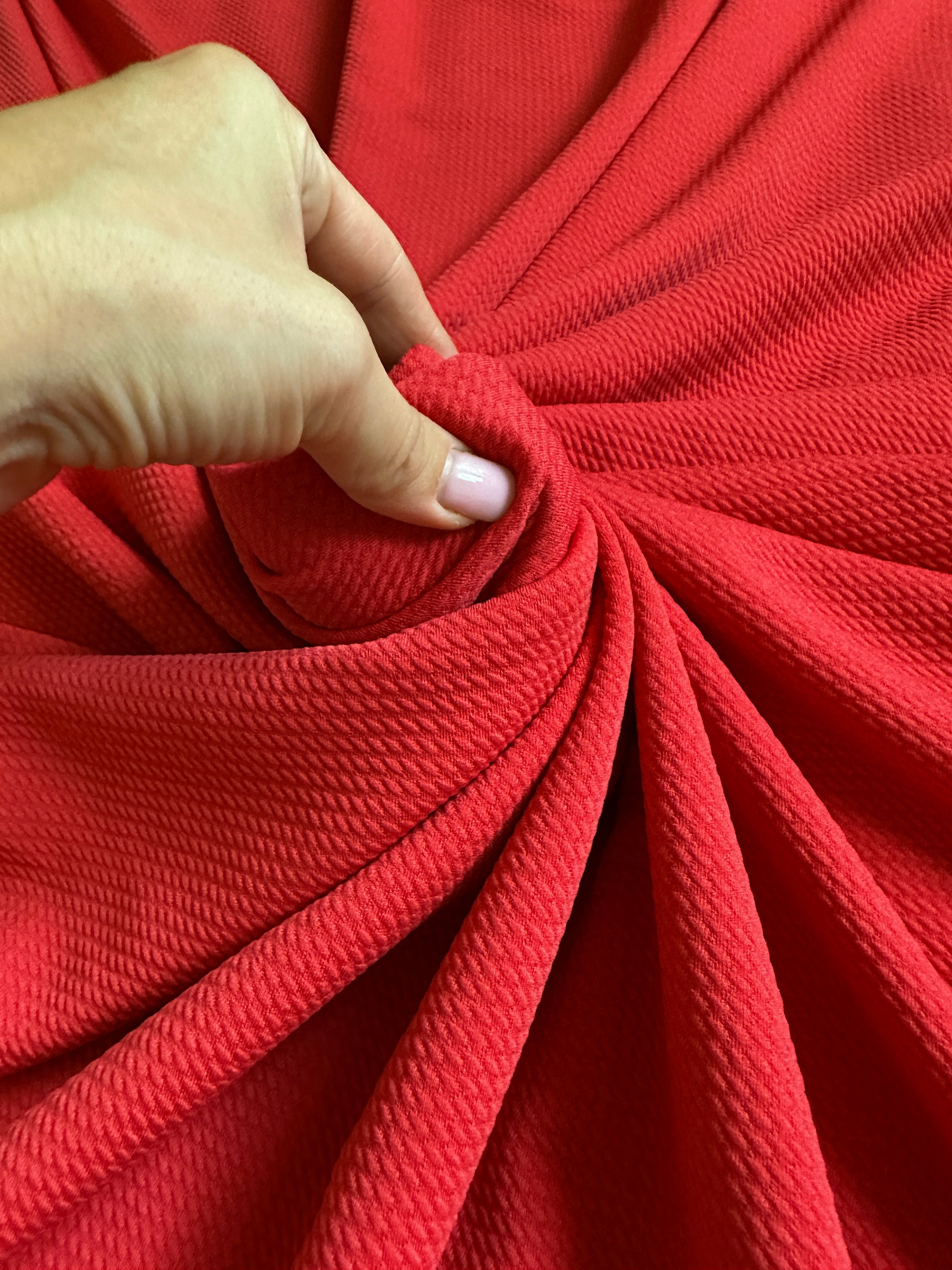 rose liverpool knit, red liverpool knit, light red liverpool knit, knit for woman, knit for bride, knit on discount, knit on sale, knit for gown, liverpool knit for party wear, premium liverpool knit, kiki textile liverpool knit