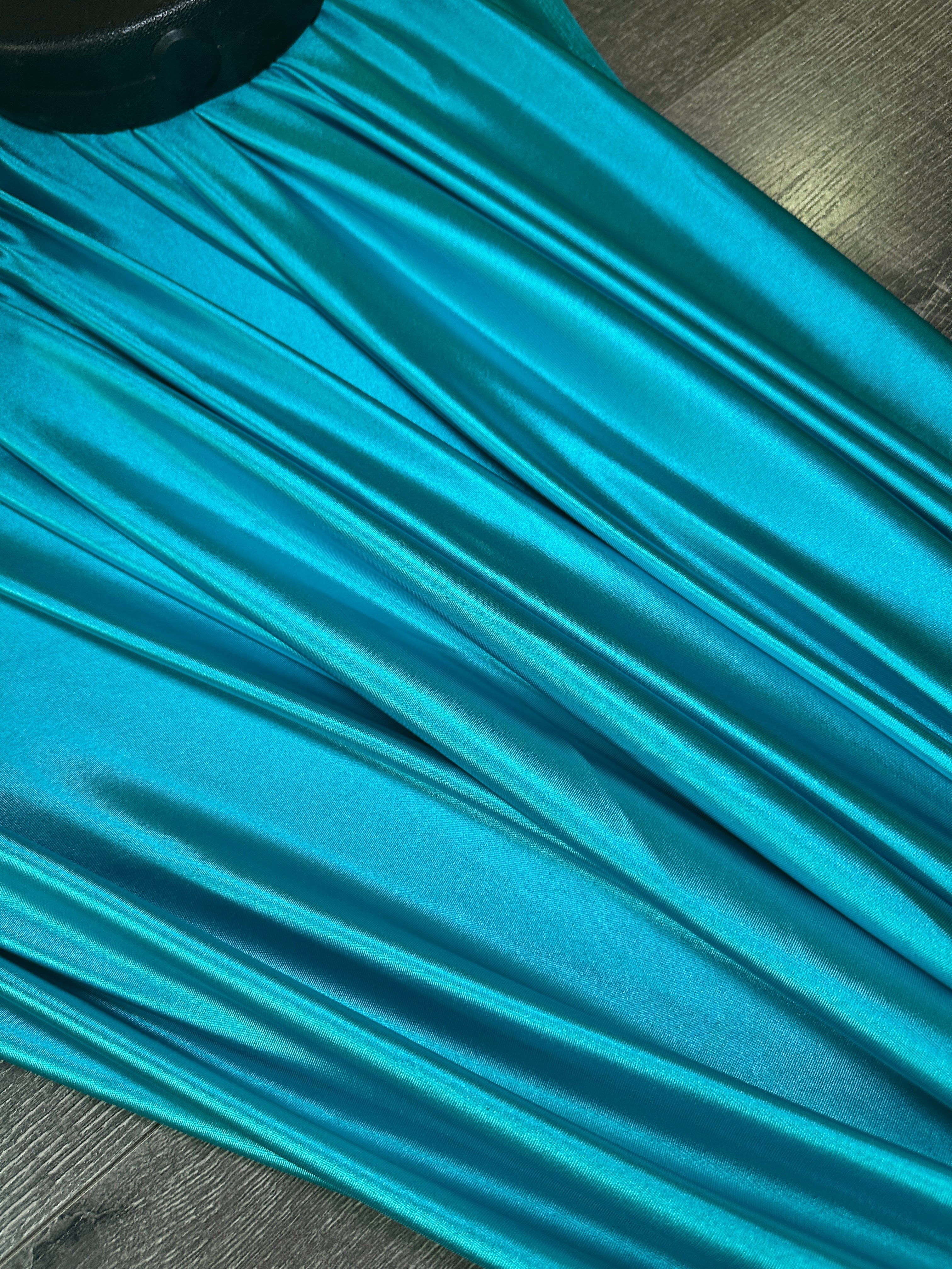 Turquoise Shiny Nylon Spandex, Turquoise Spandex, Nylon Spandex, Shiny Spandex, Stretch Fabric, 4 way stretch fabric, Fabric on Sale, Activewear Fabric, Polyester Fabric
