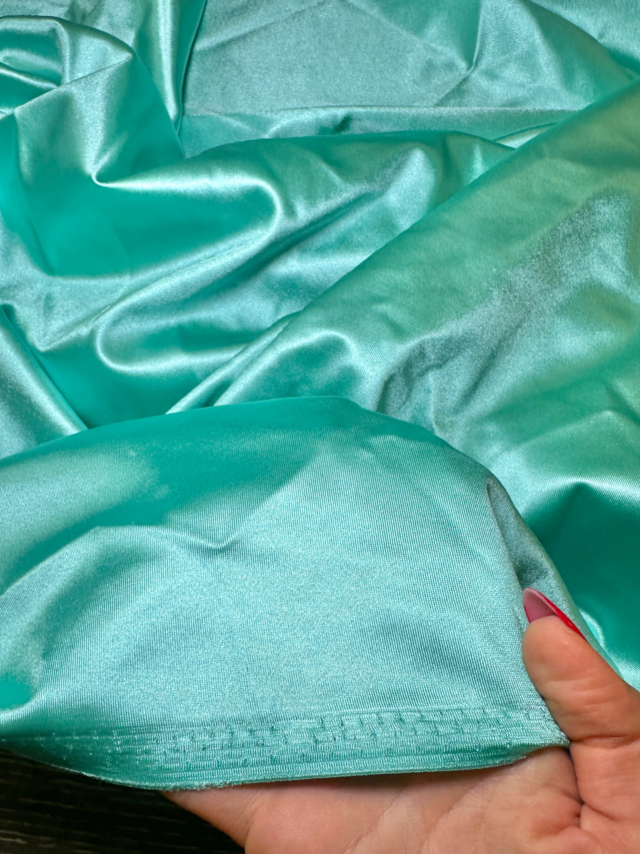 Mint Shiny Nylon Spandex, Fabric Store, Sewing Store, Cheap Fabric Store, Kiki Textiles, Textile by the Yard