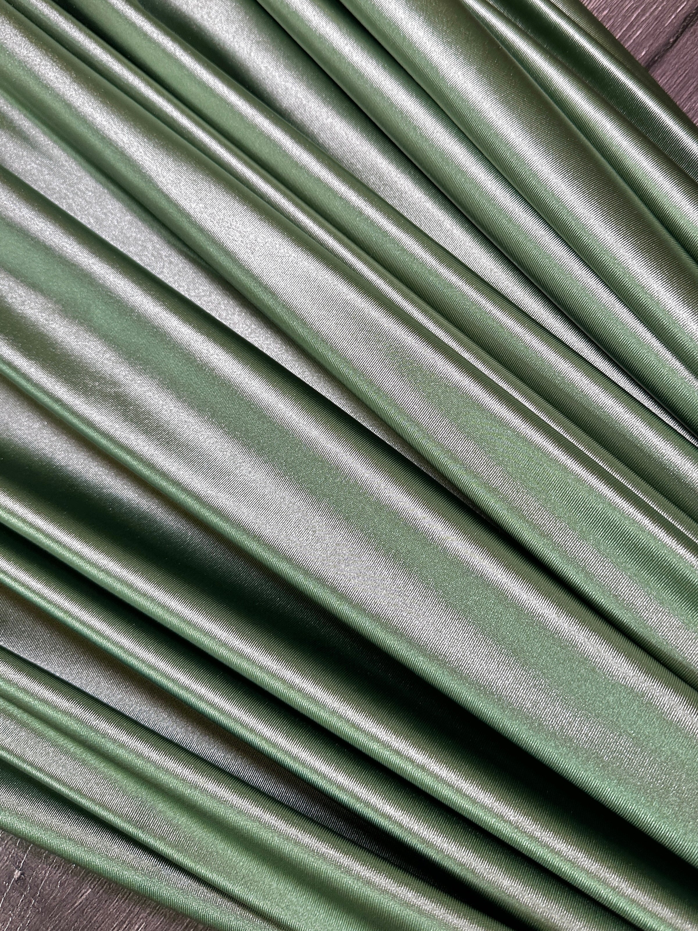 Sage Green Shiny Nylon Spandex, Sage Green Spandex, Nylon Spandex, Shiny Spandex, Stretch Fabric, 4 way stretch fabric, Fabric on Sale, Activewear Fabric, Polyester Fabric