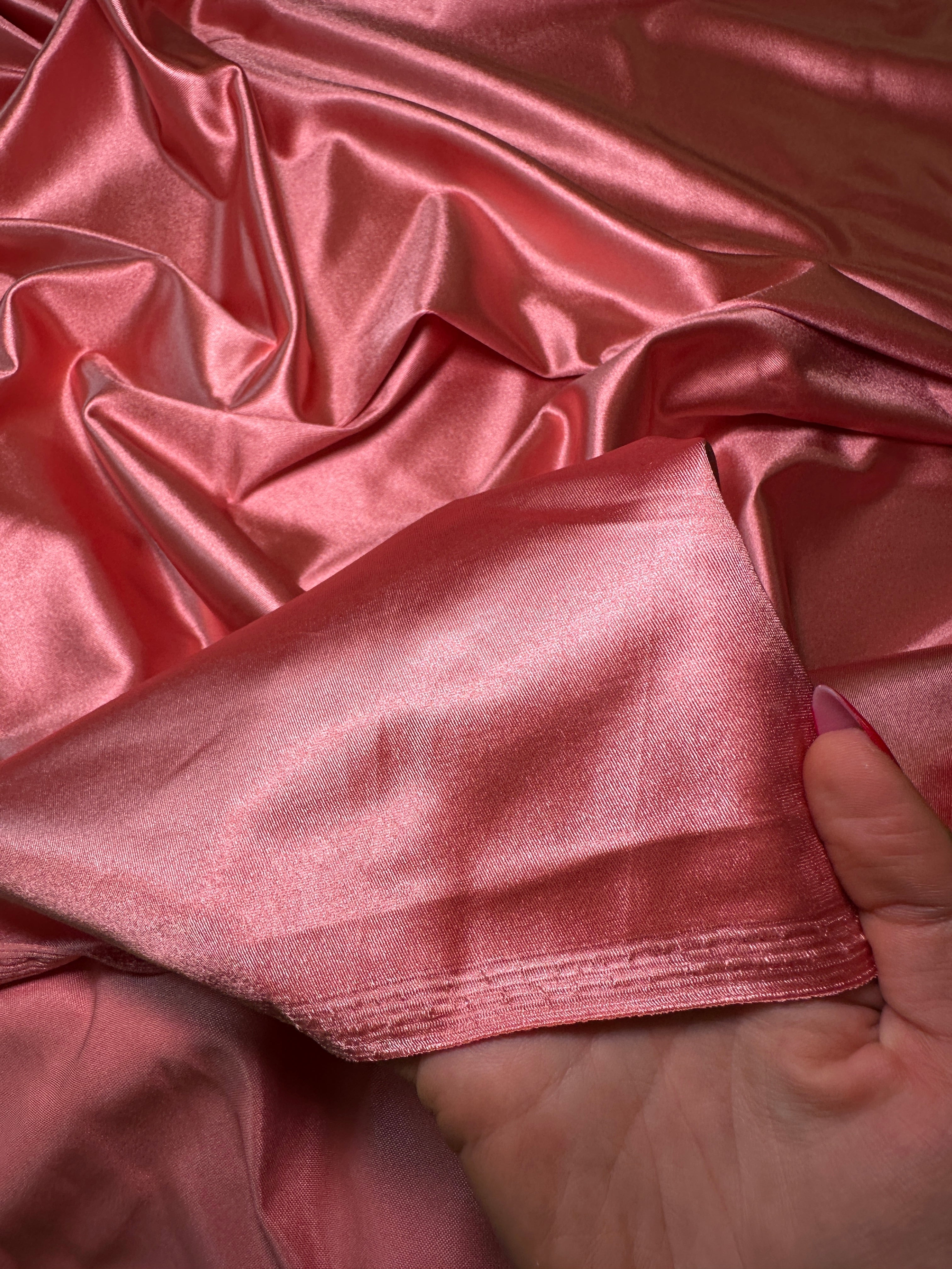 Salmon Shiny Nylon Spandex, Fabric Store, Sewing Store, Cheap Fabric Store, Kiki Textiles, Textile by the Yard