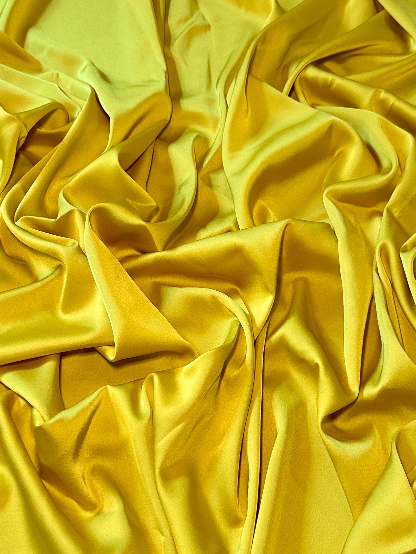Yellow Charmeuse Bridal Satin, Fabric Store, Sewing Store, Cheap Fabric Store, Kiki Textiles, Textile by the Yard