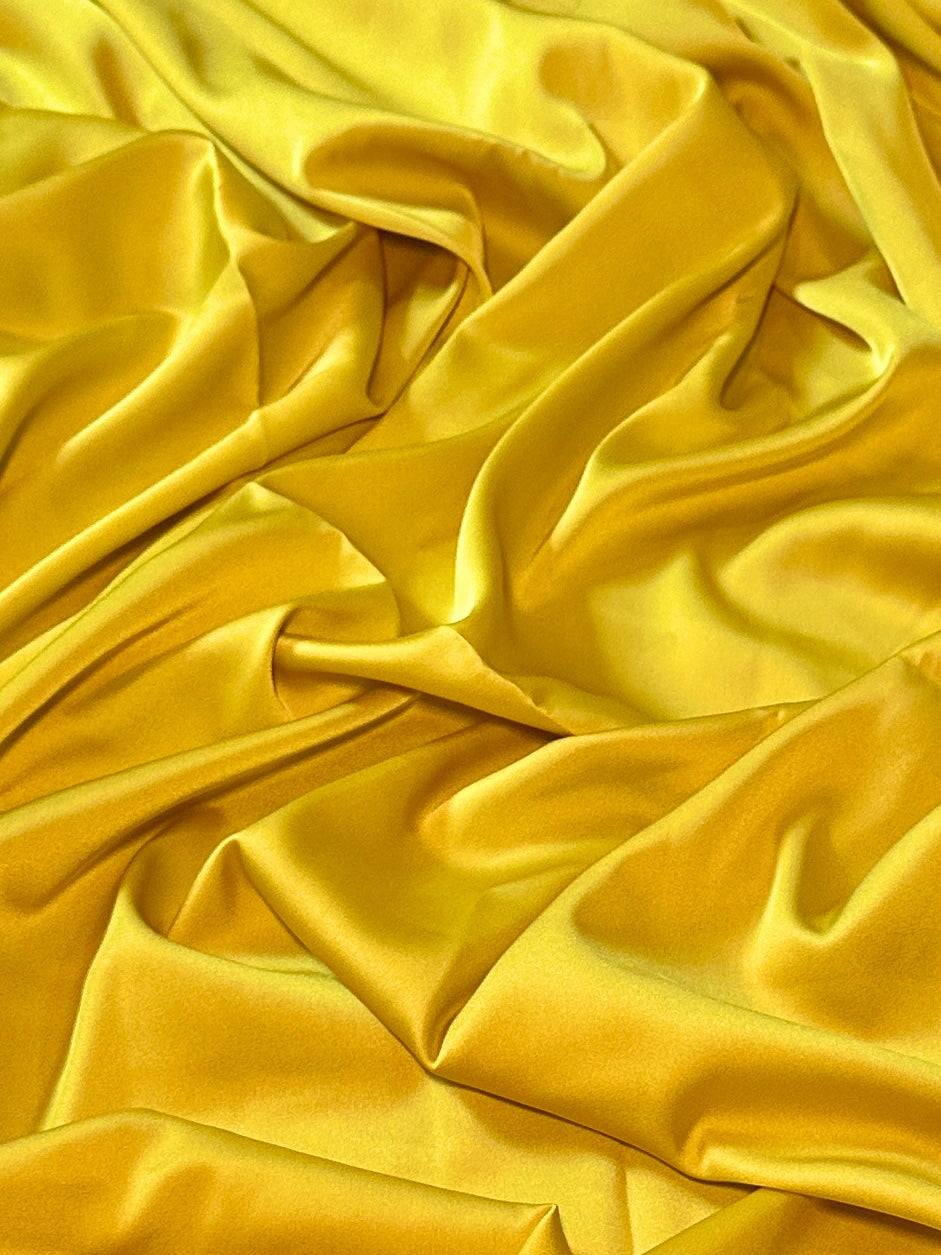 Yellow Charmeuse Bridal Satin, Luxury Silky Satin, Charmeuse Bridal Satin, Silky Satin, Premium Stretch Bridal Satin, Satin for Bride, Satin for Women, Satin in Low Price, Satin on Sale