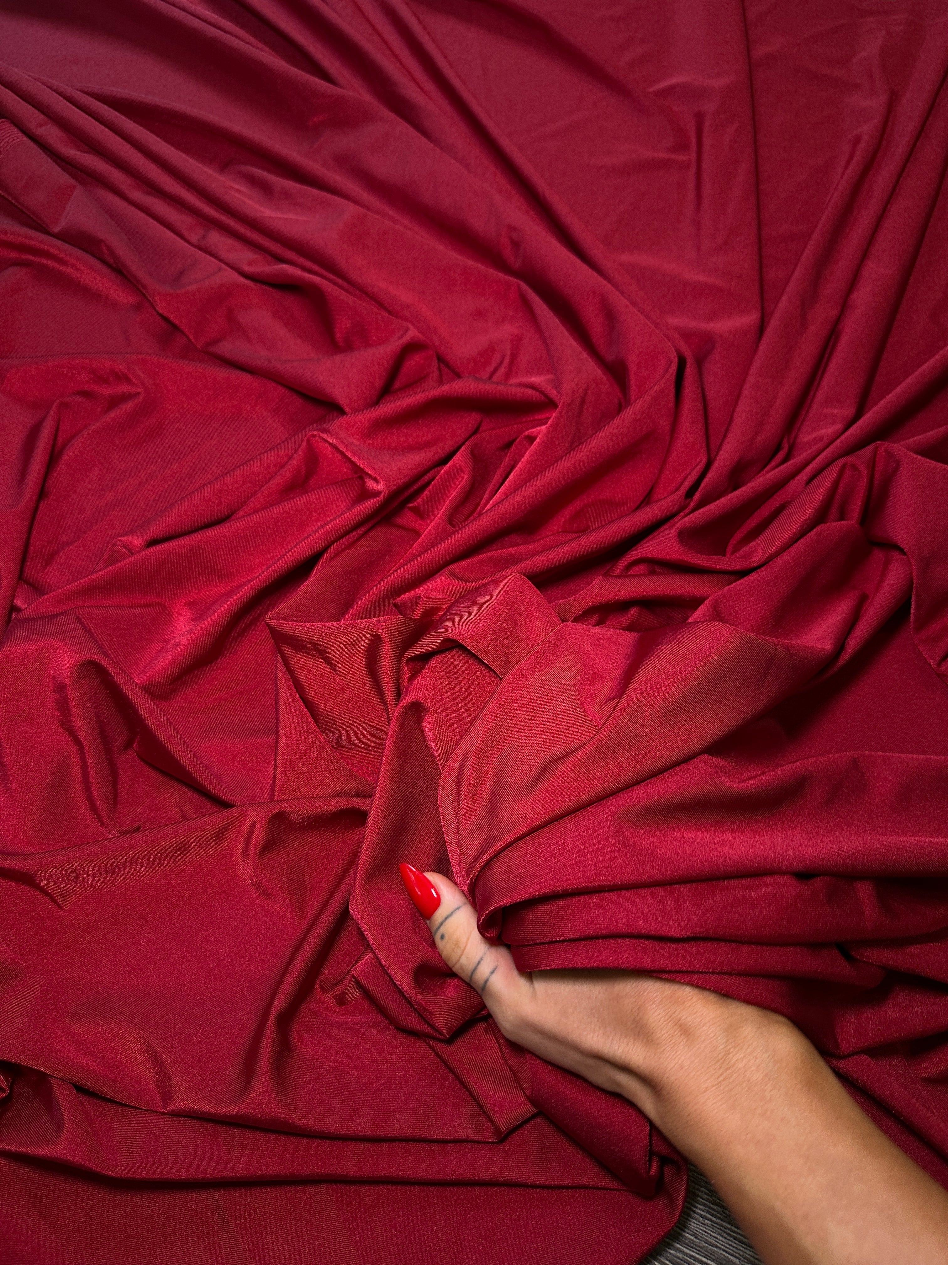 Burgundy Yoga Spandex, Fabric Store, Sewing Store, Cheap Fabric Store, Kiki Textiles, Textile by the Yard